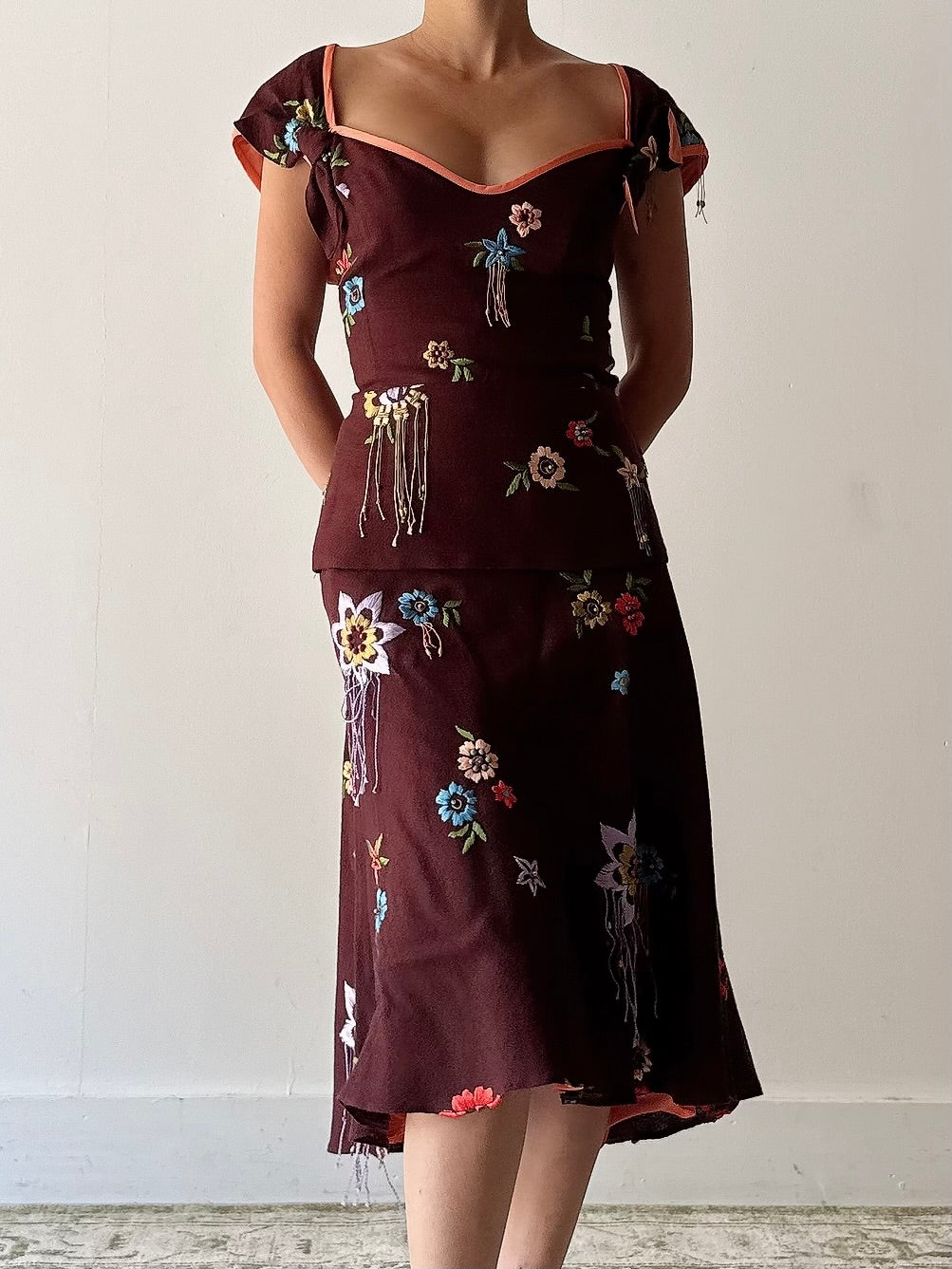 Vintage Futura Embroidered 2 Piece Set - M