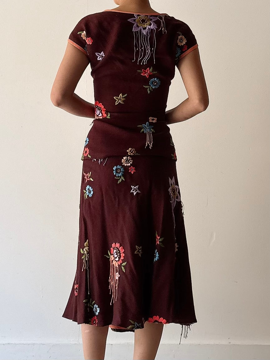 Vintage Futura Embroidered 2 Piece Set - M