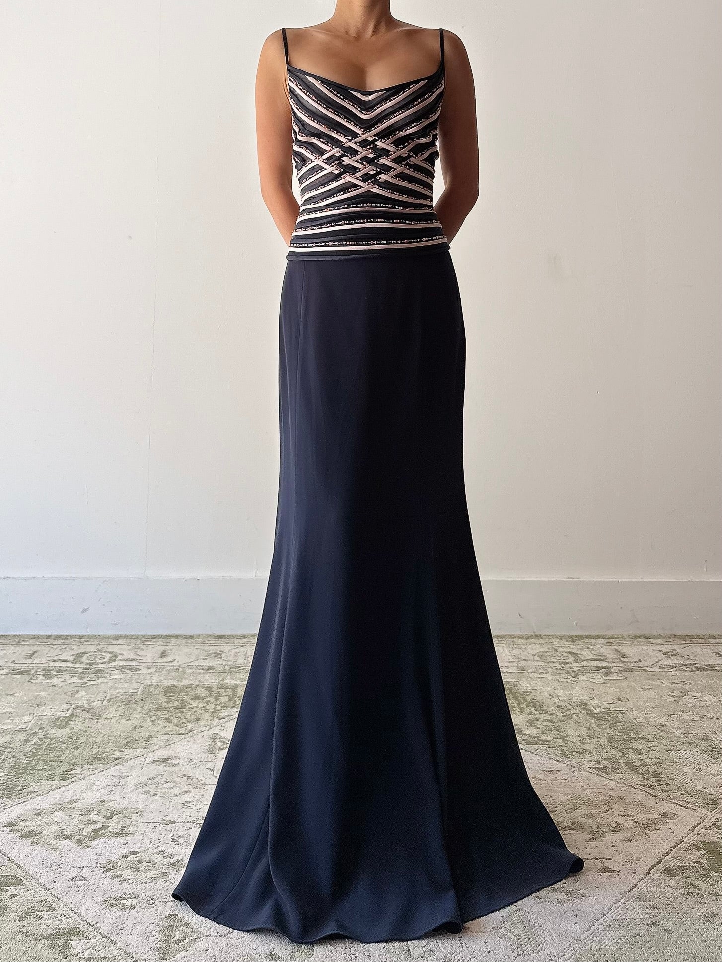 Vintage Musani Midnight Blue 2 Piece Set - IT44