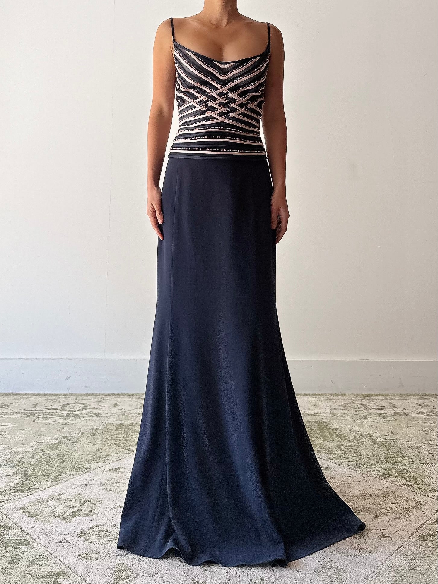 Vintage Musani Midnight Blue 2 Piece Set - IT44