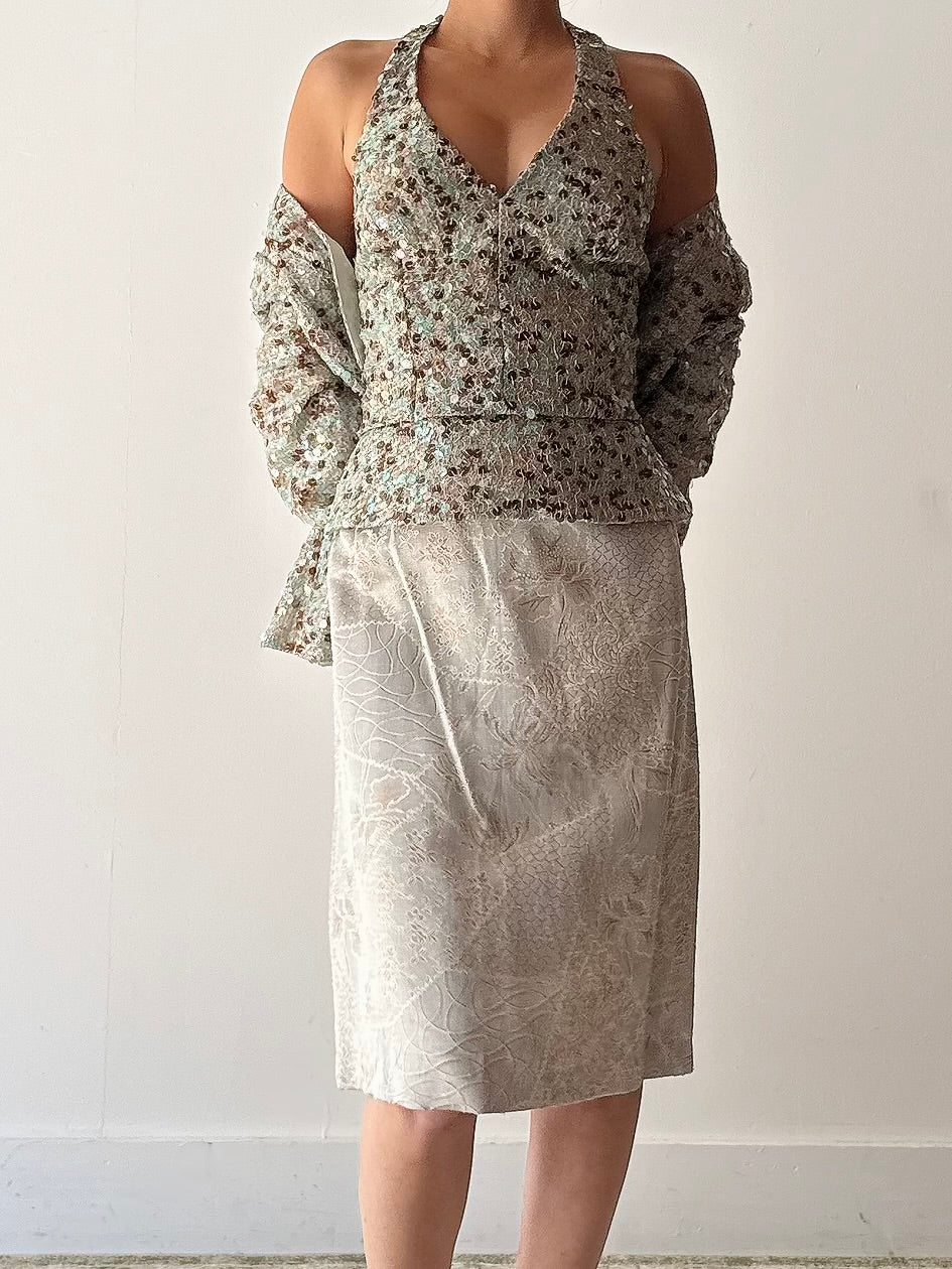 Vintage Seafoam Green 3 Piece Set - FR46