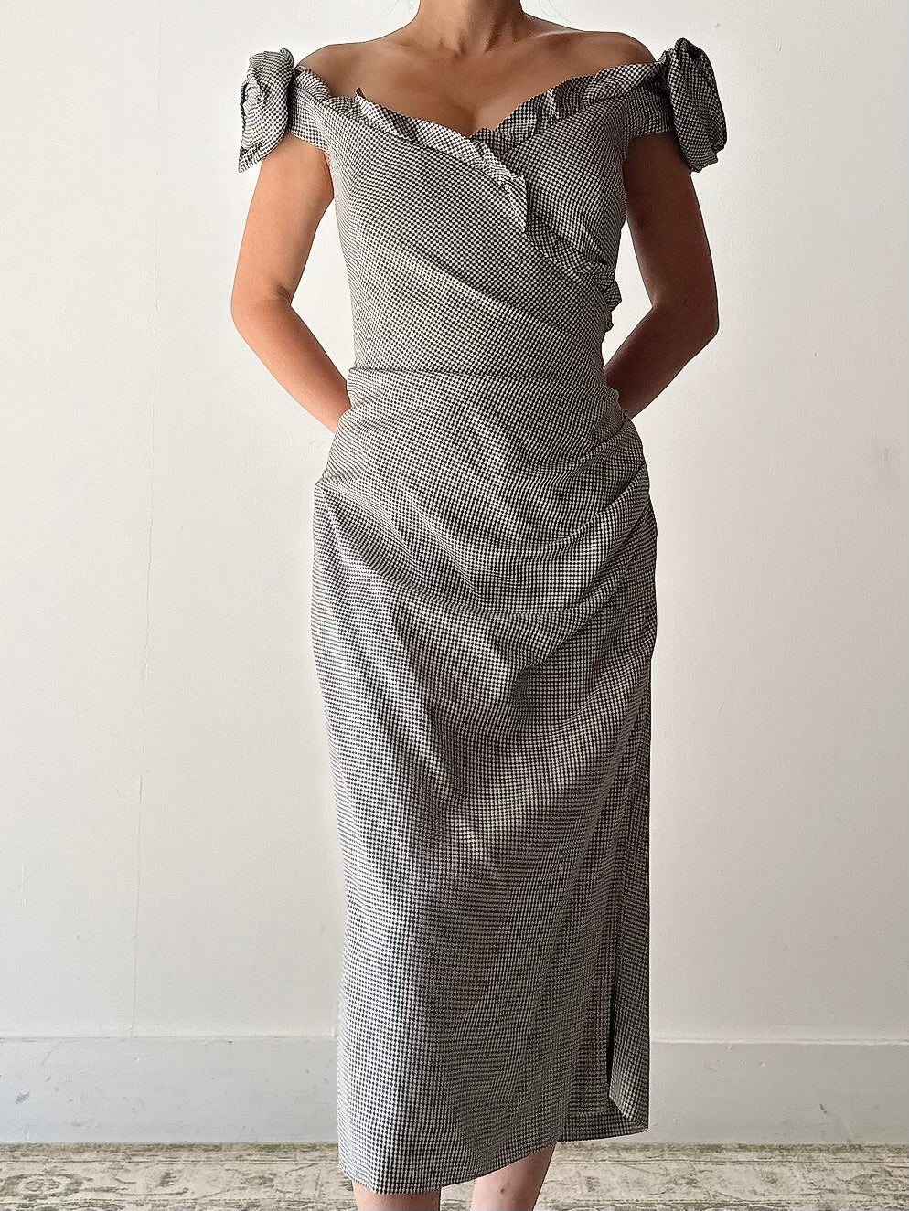 Vintage Bellville Sassoon Houndstooth Dress - M