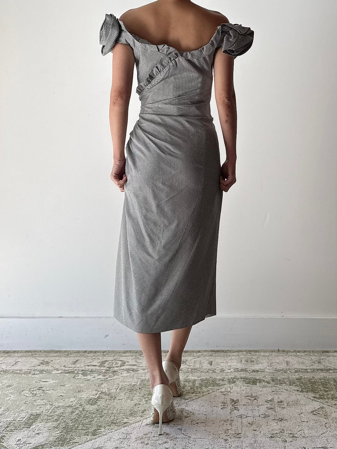 Vintage Bellville Sassoon Houndstooth Dress - M