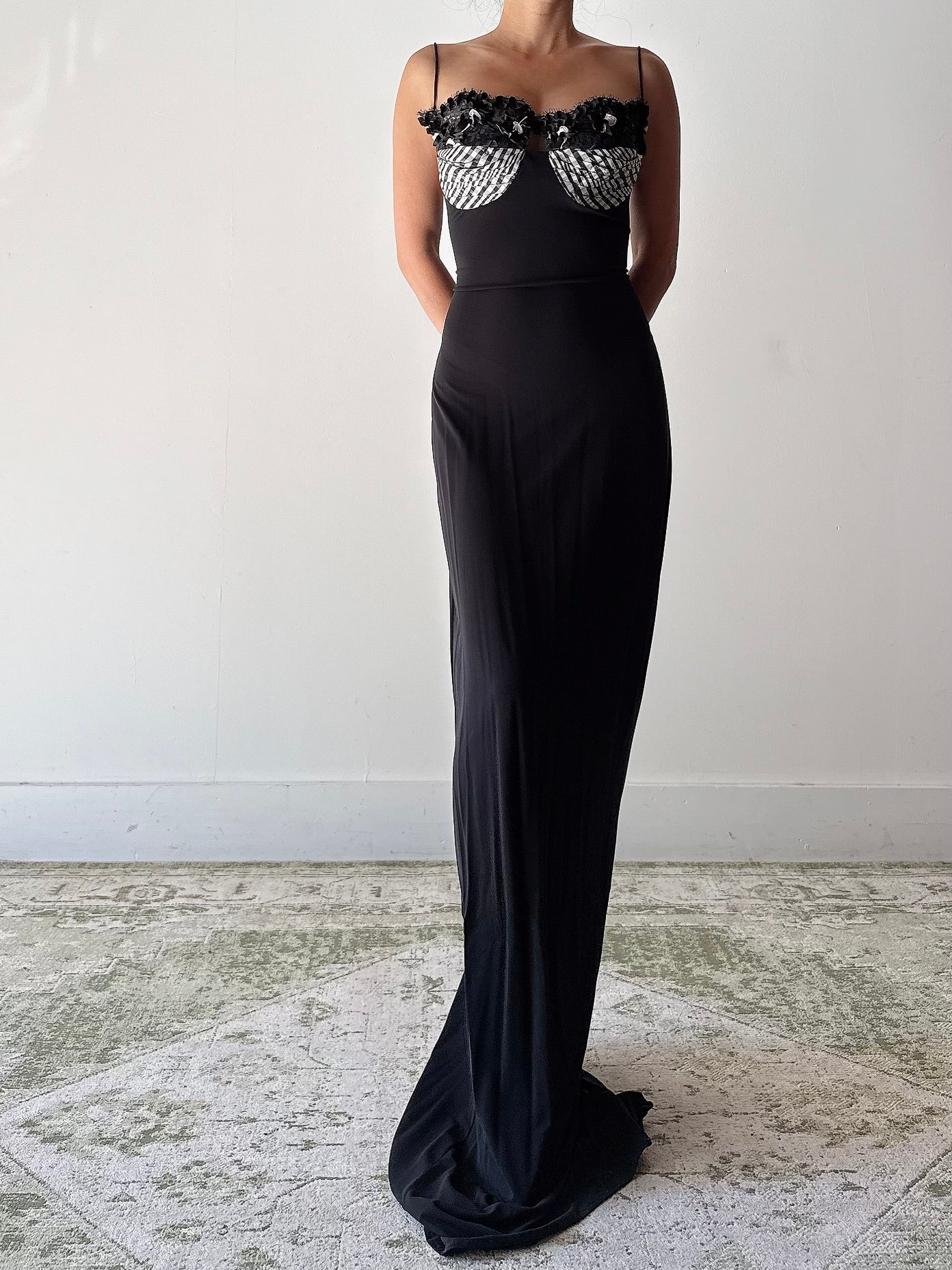 Vintage Pamela Dennis Jersey Dress - Size 8
