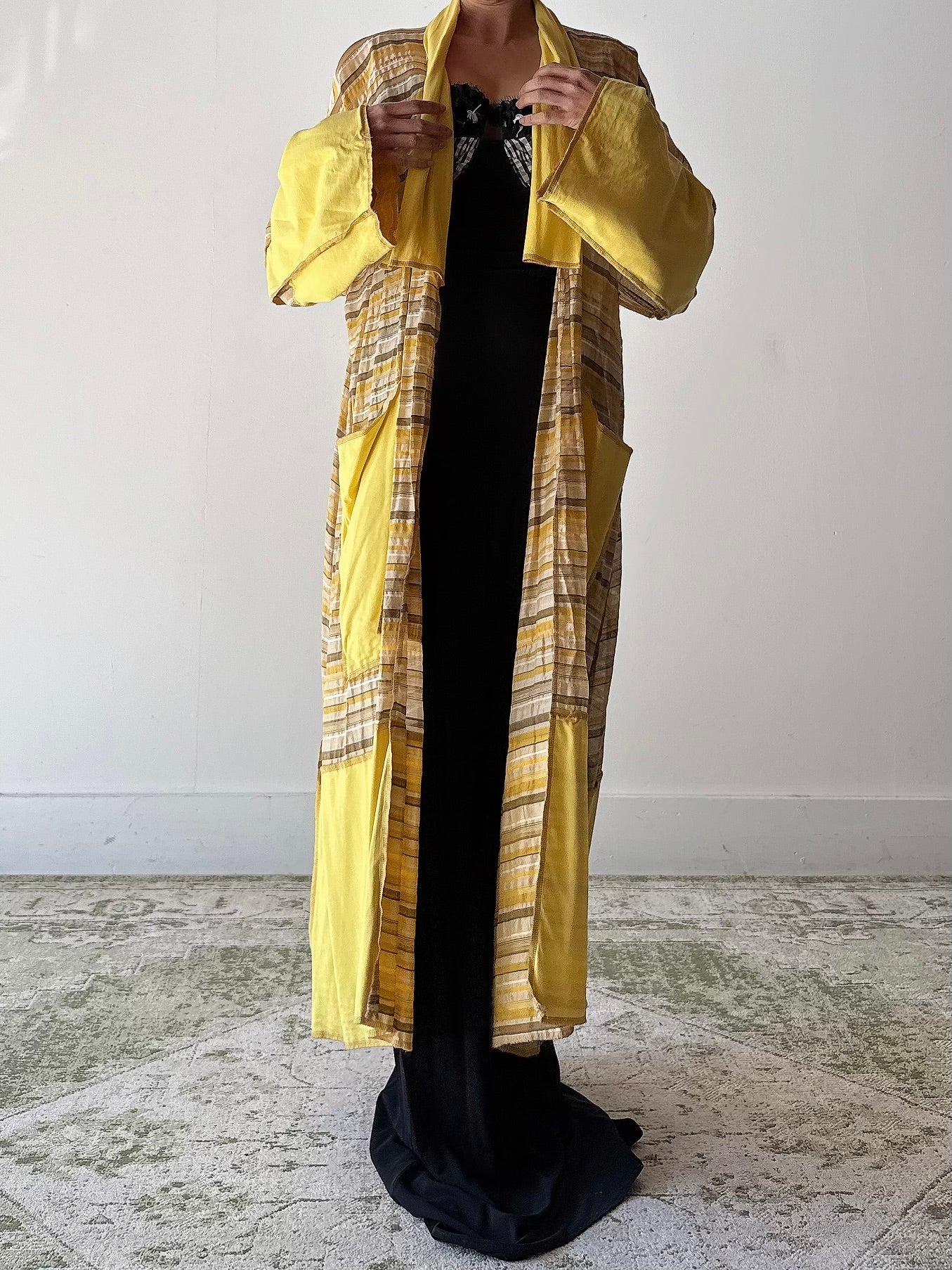 Vintage Benoit F. Yellow Textured Jacket - OFSM