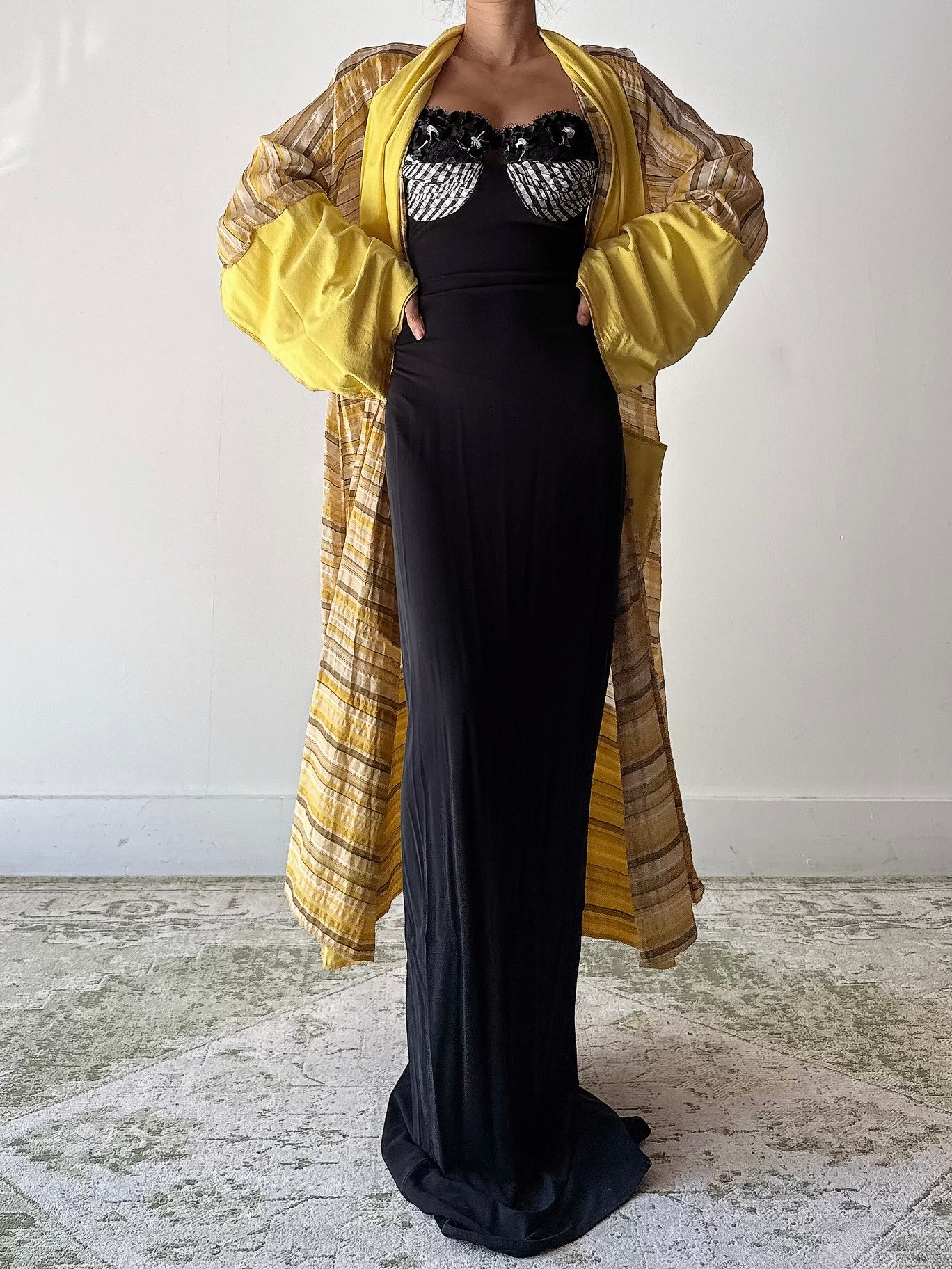 Vintage Benoit F. Yellow Textured Jacket - OFSM