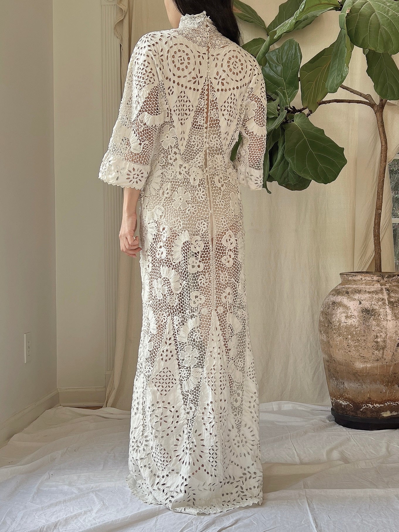 irish crochet dress Edwardian Irish Lace Dress