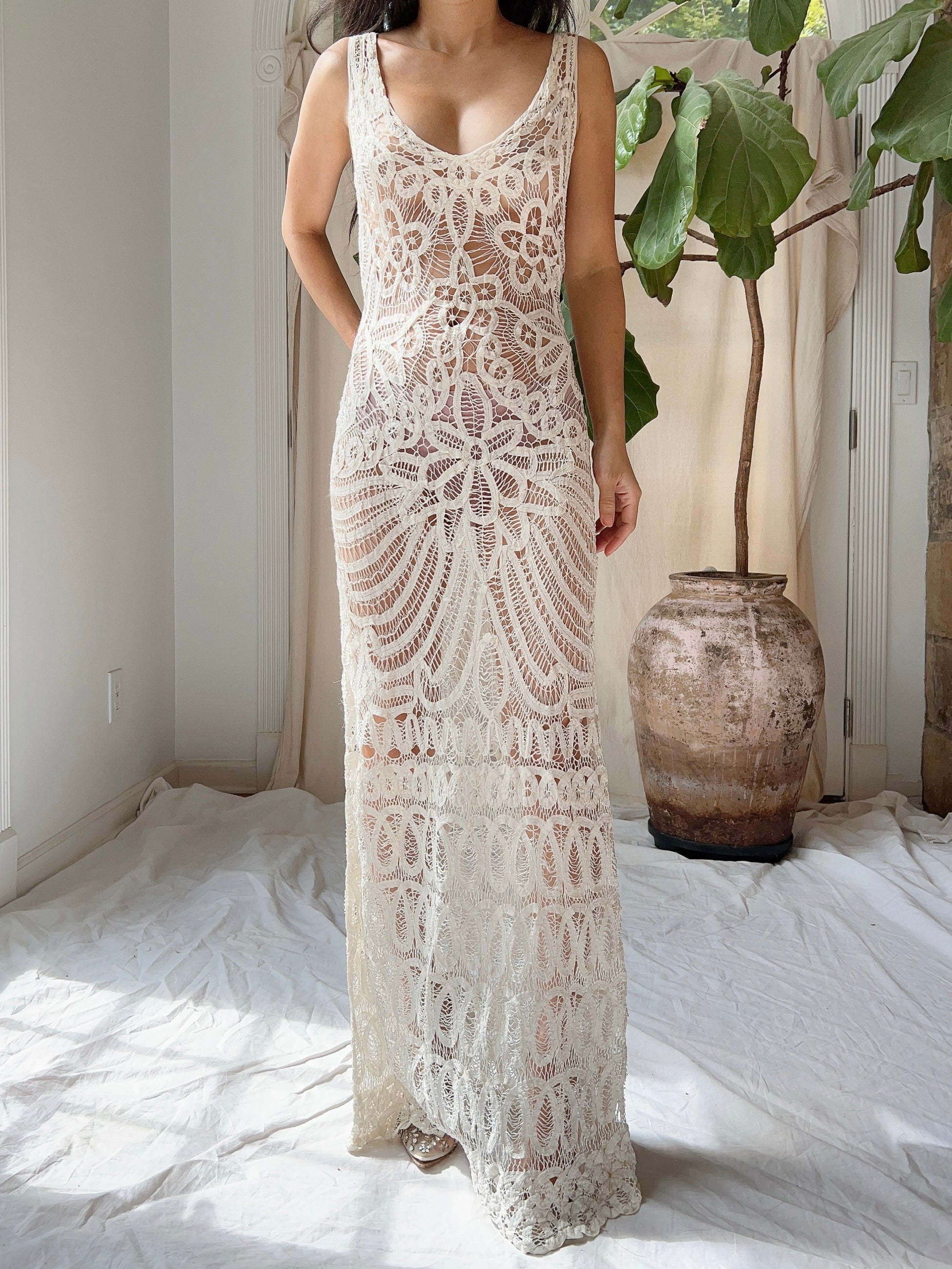 Vintage Crochet Wedding Dress Pattern Vintage Crochet Wedding Dress Pattern