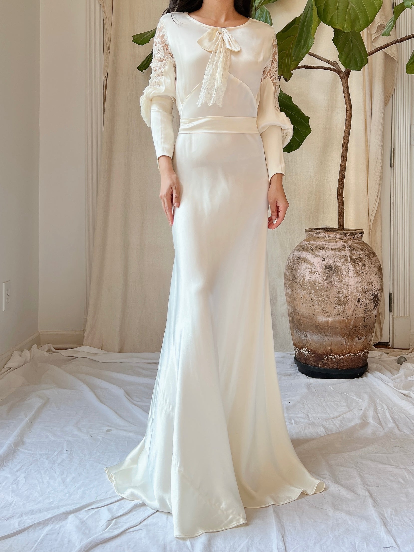 1930s Satin Bias Cut Gown - S/M | G O S S A M E R 1930s Satin Bias Cut Gown - S/M | G O S S A M E R