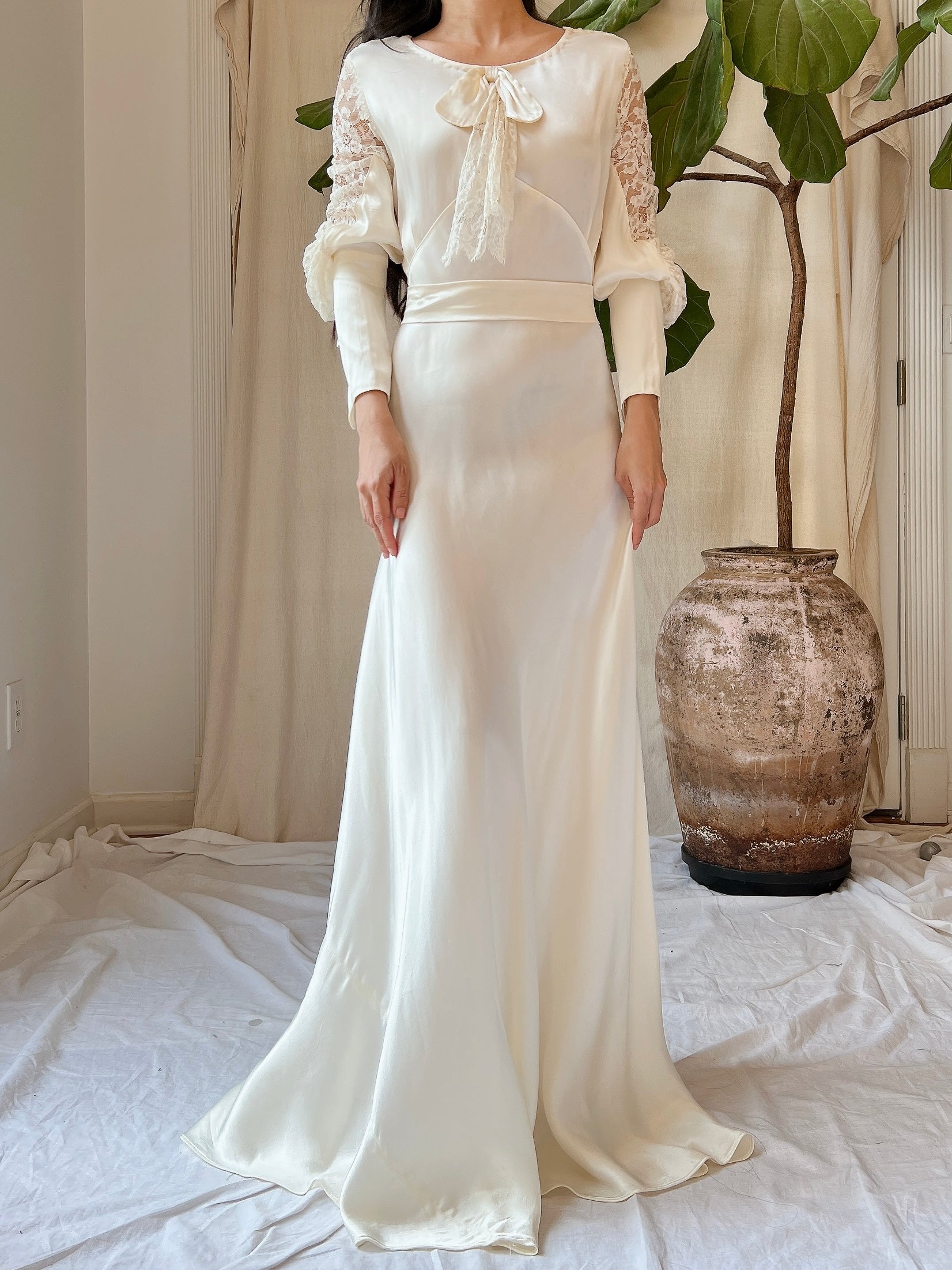 1930s Satin Bias Cut Gown - S/M | G O S S A M E R 1930s Satin Bias Cut Gown - S/M | G O S S A M E R