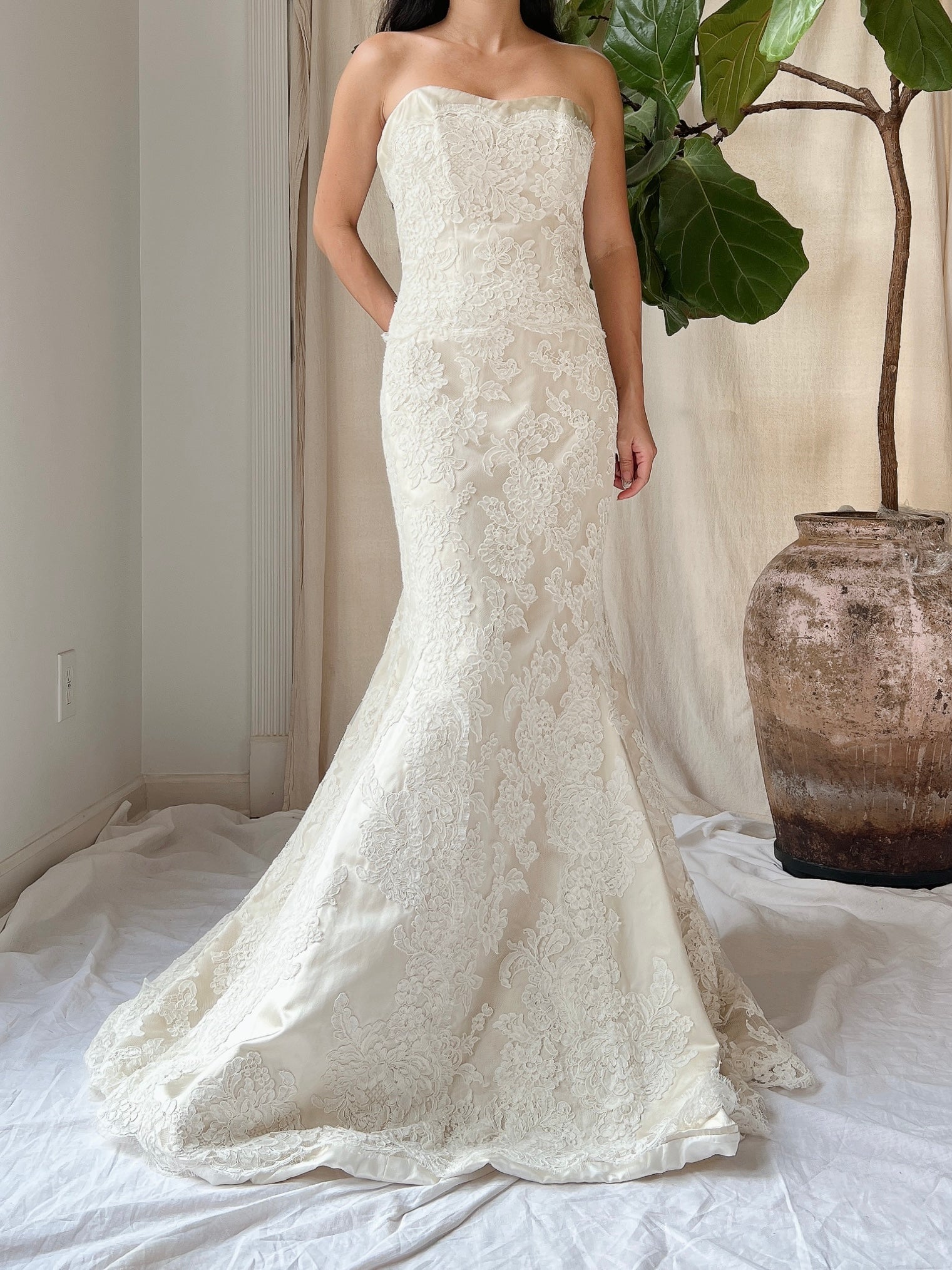 Alecon Modern Trousseau Lace Gown - L/US 12