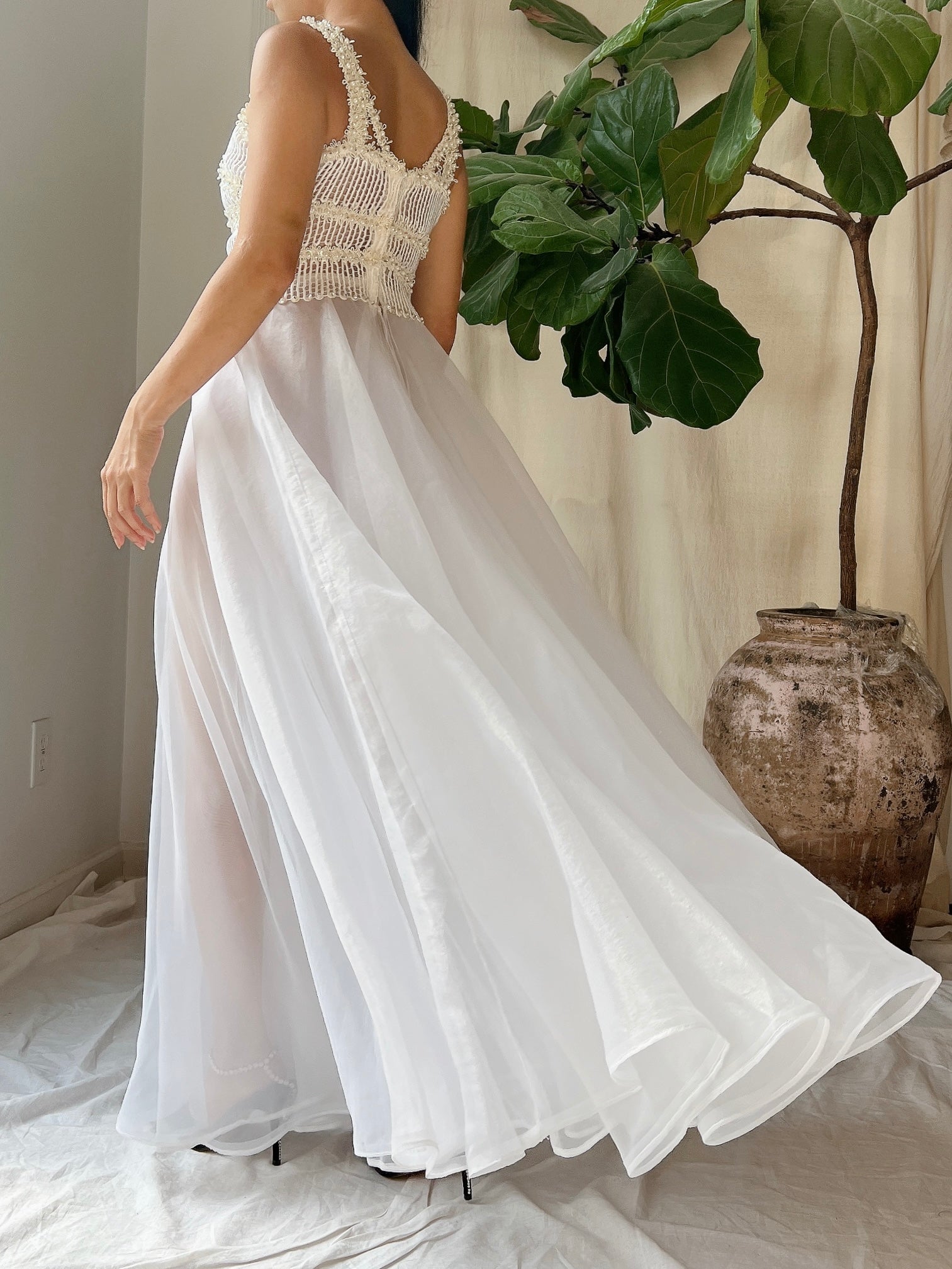 sheer voile dress Dream in White' Voile Dress