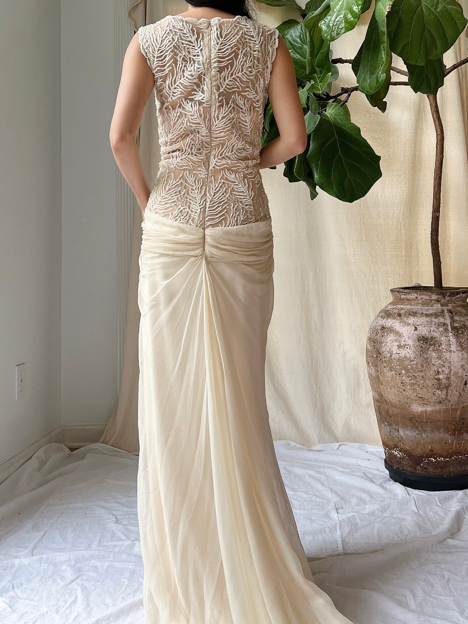 Y2K Tadashi Silk Gown - M/L/10