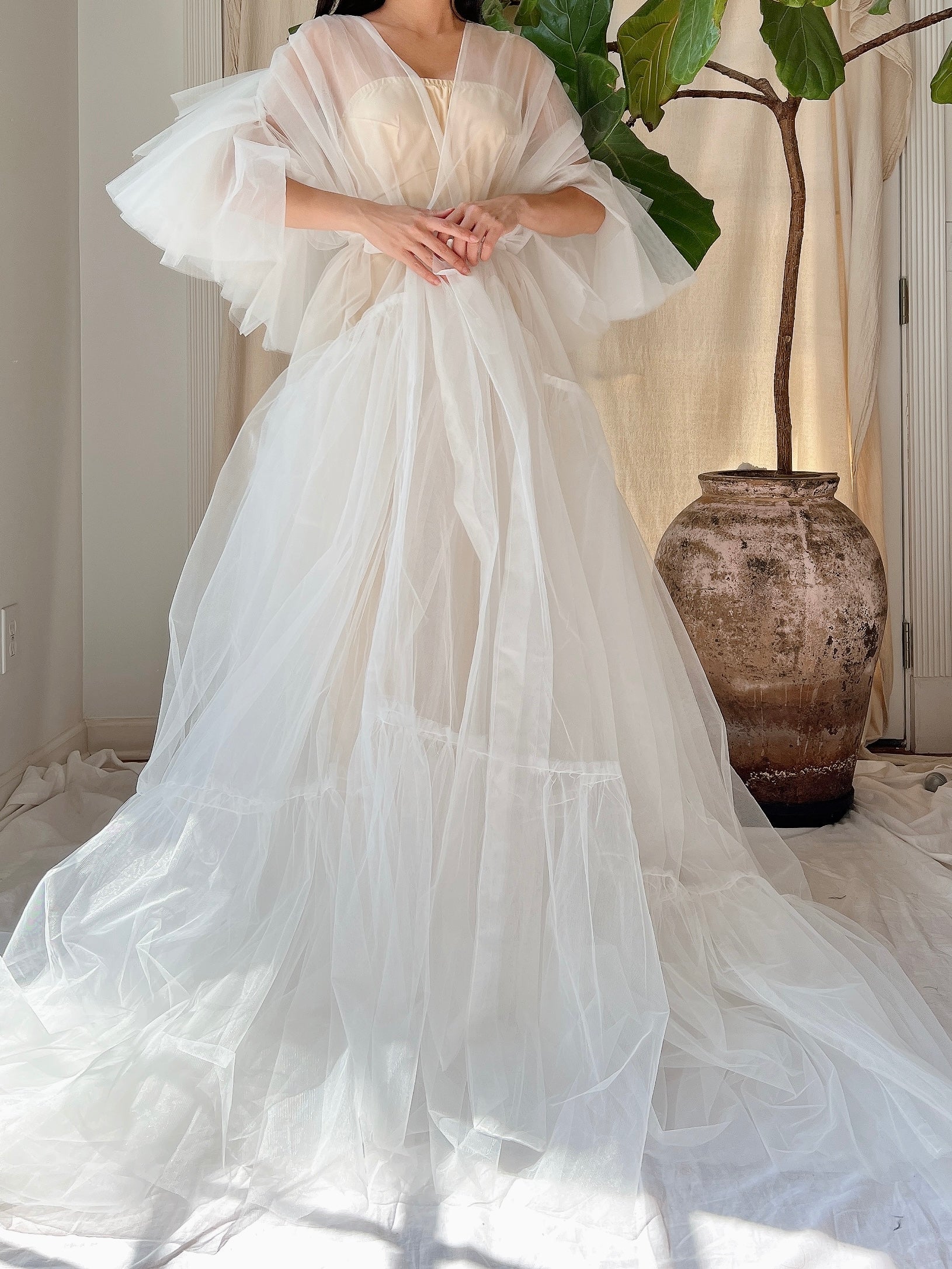 White Tulle Dressing Gown - OSFM White Tulle Dressing Gown - OSFM