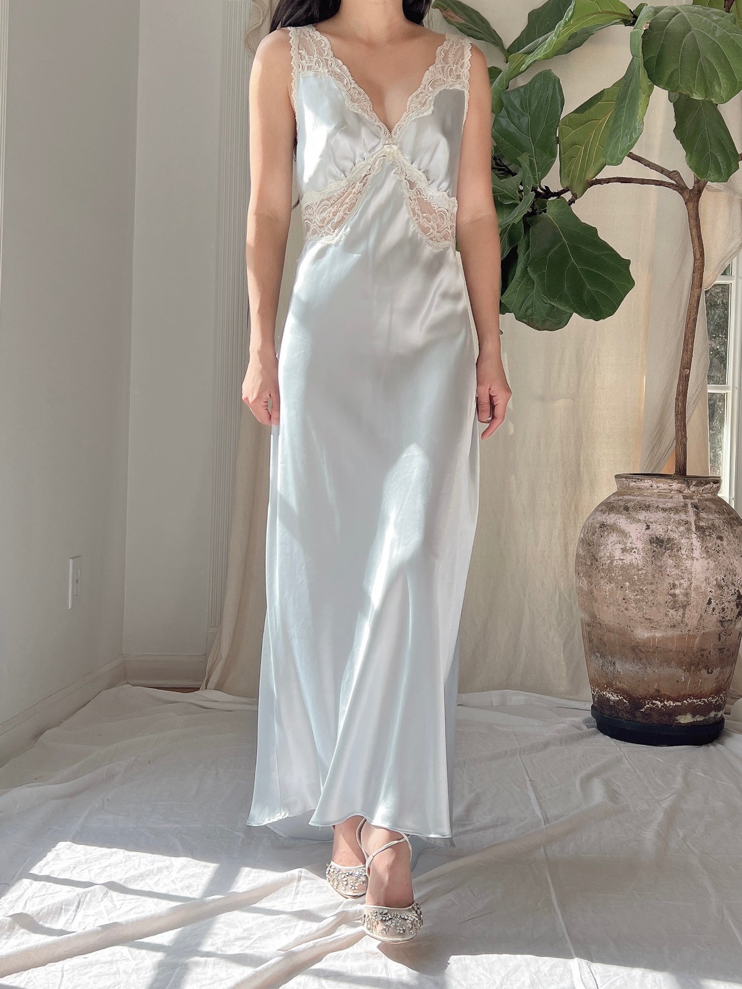Vintage Light Blue Slip Dress - M | G O S S A M E R Vintage Light Blue Slip Dress - M | G O S S A M E R