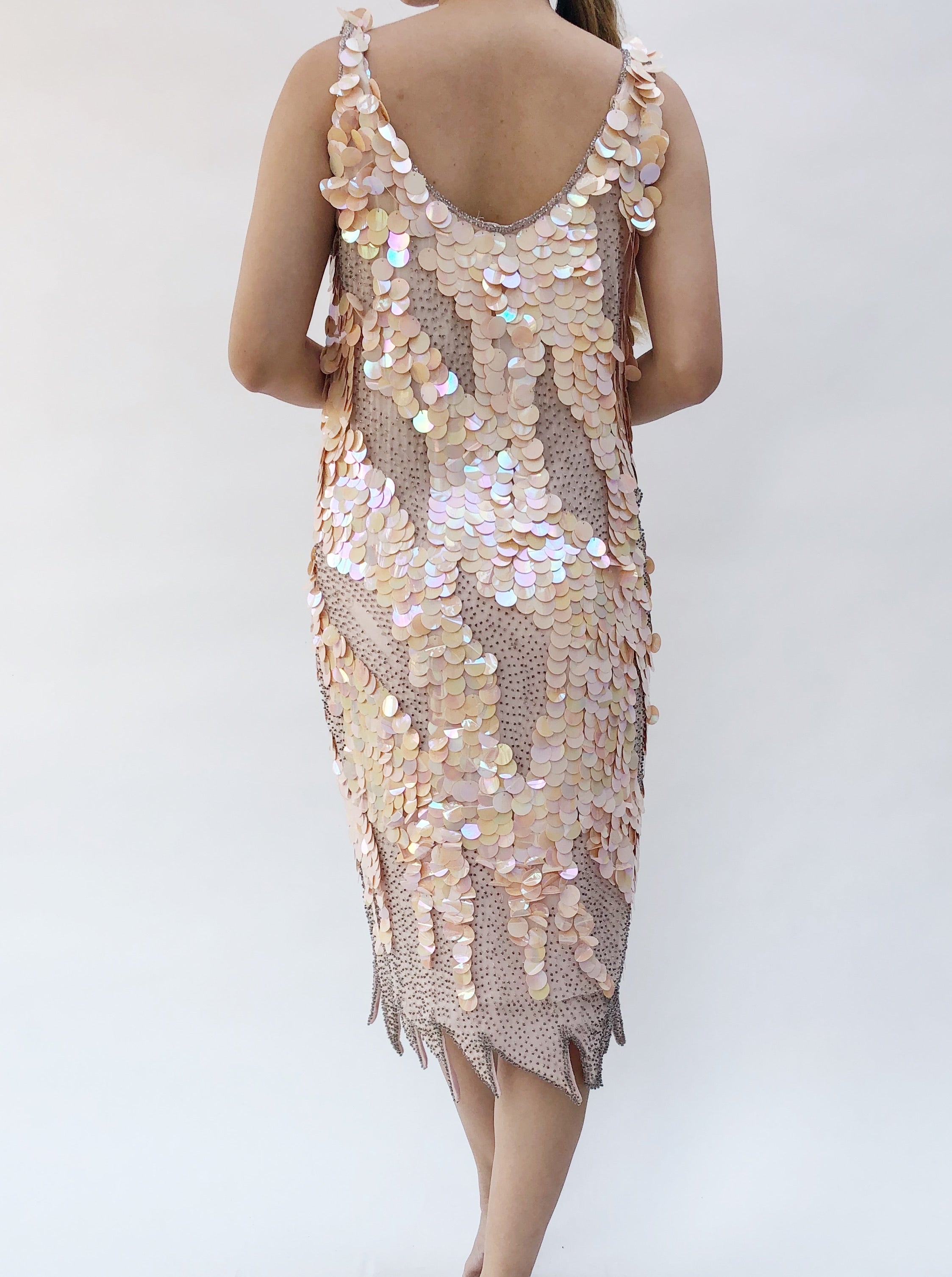 1980s Sequin Embellished Dress - S/M