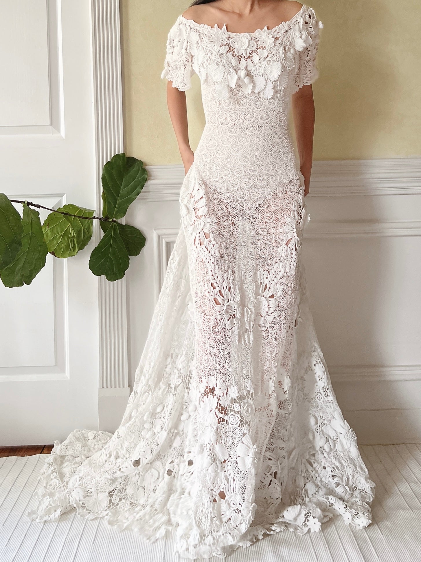 Ball Gown Irish Lace Crochet Wedding Dress Edwardian Crochet Lace Wedding Tap On Pic For Full Ball Gown Irish Lace Crochet Wedding Dress Edwardian Crochet Lace Wedding Tap On Pic For Full