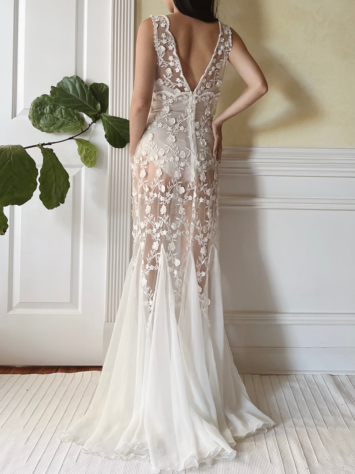 illusion sequin floral applique wedding dress Galina Signature, Illusion Sequin Floral Applique Wedding Dress Save 64%