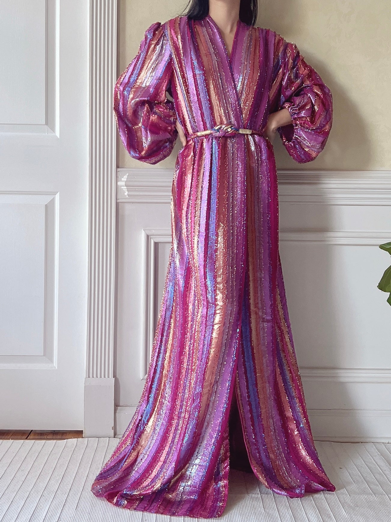 Vintage Victor Costa Lurex Gown - M/L