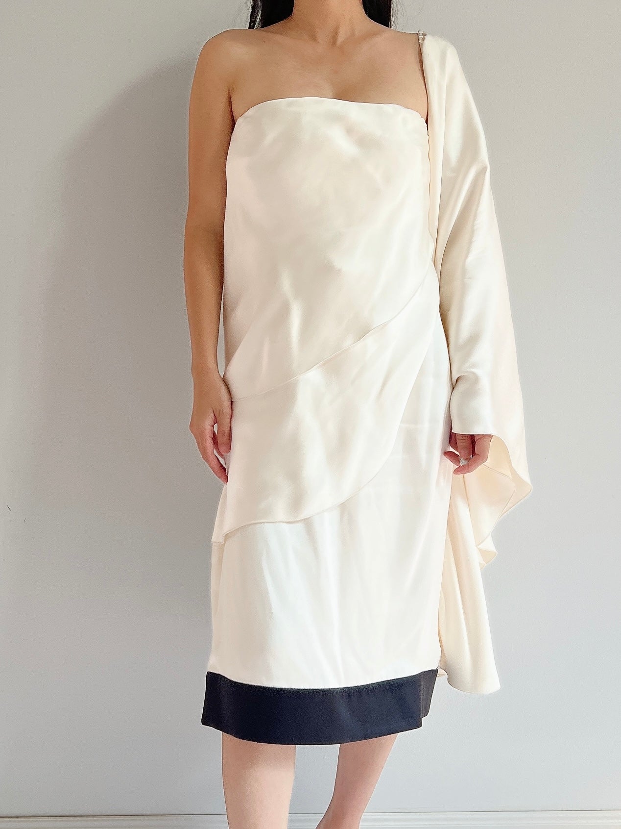 giorgio armani white silk long dress Giorgio Armani Jacquard Jersey Maxi Dress