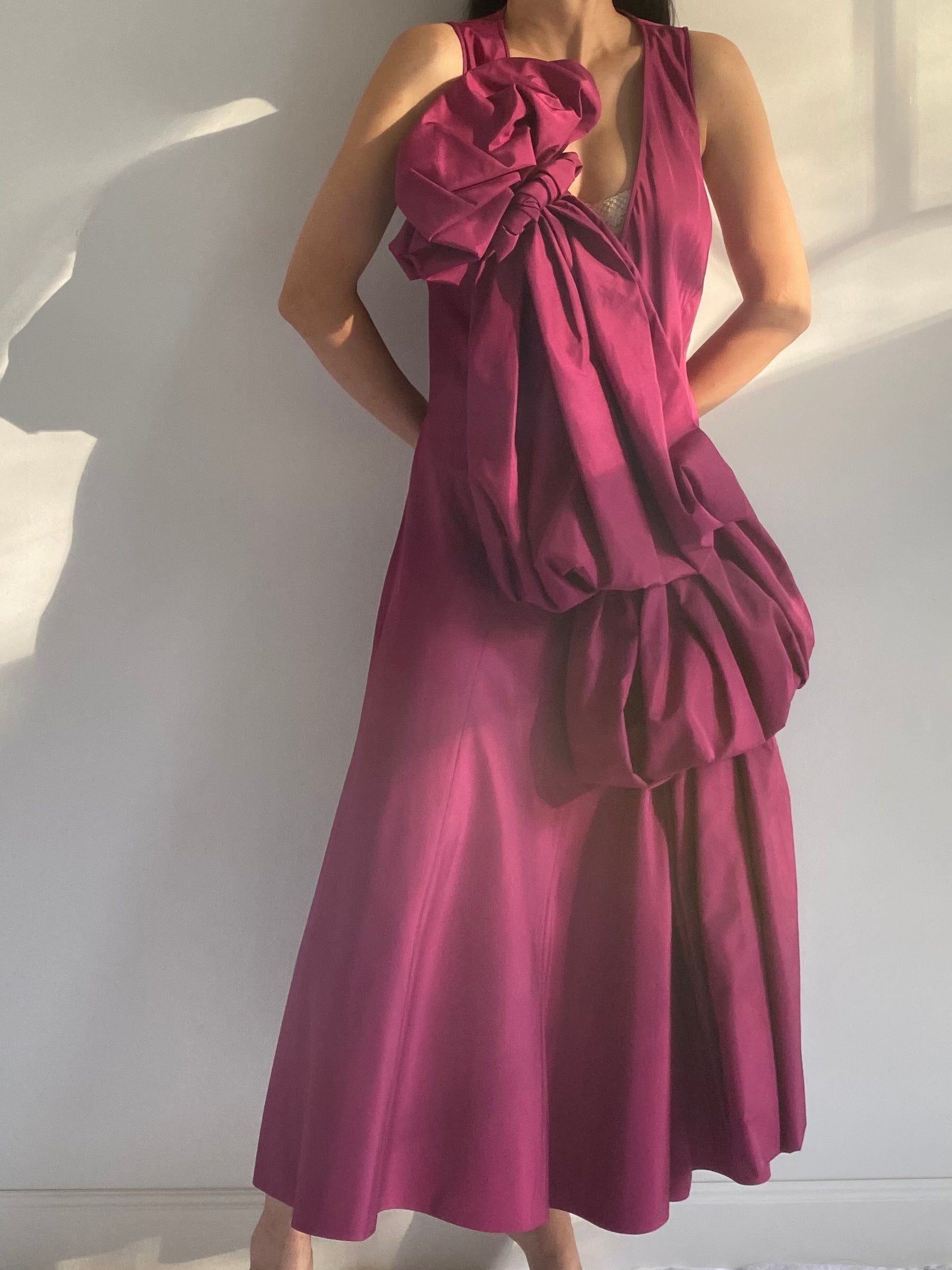 Y2K Marc Jacobs Grape Draped Dress - S 2/4