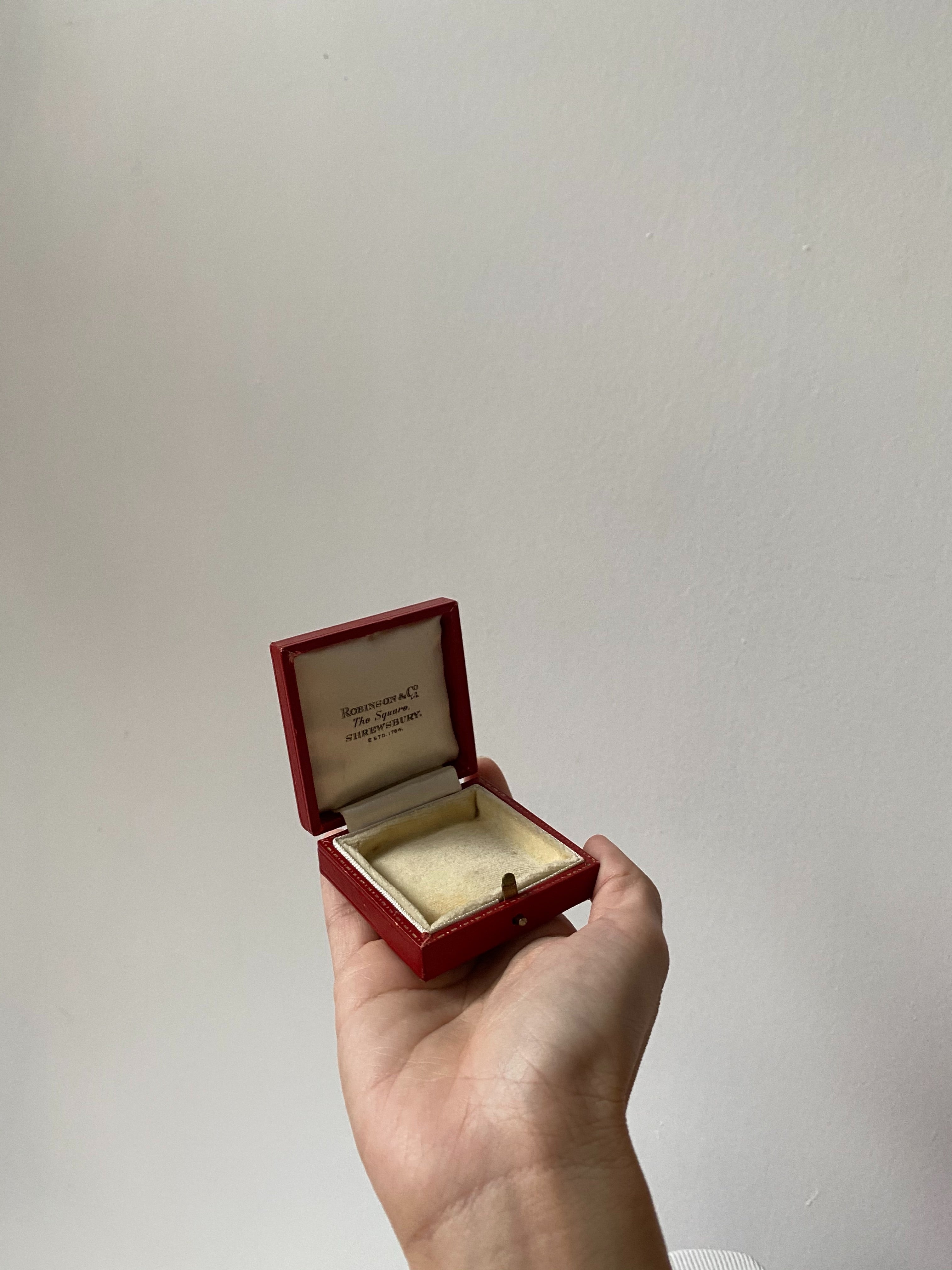 Small Red Leather Display Box