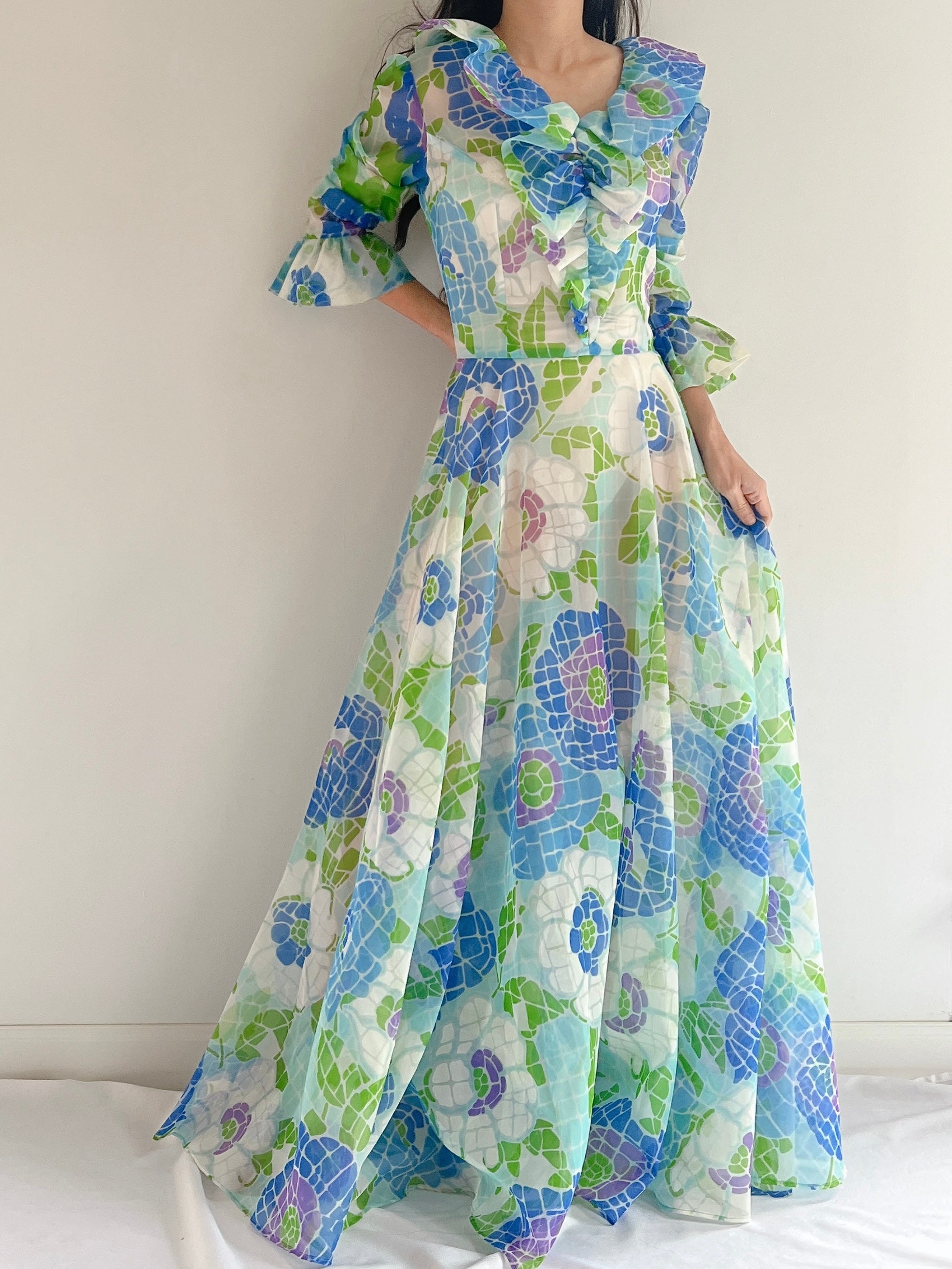 Vintage Sheer Floral Dress - M Vintage Sheer Floral Dress - M