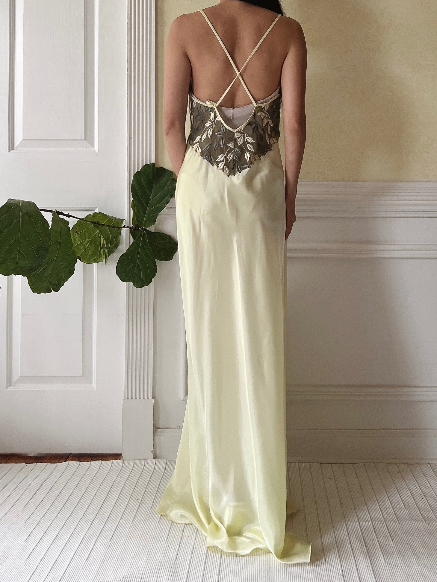 Vintage Lime Green Satin Slip Dress - M | G O S S A M E R Vintage Lime Green Satin Slip Dress - M | G O S S A M E R