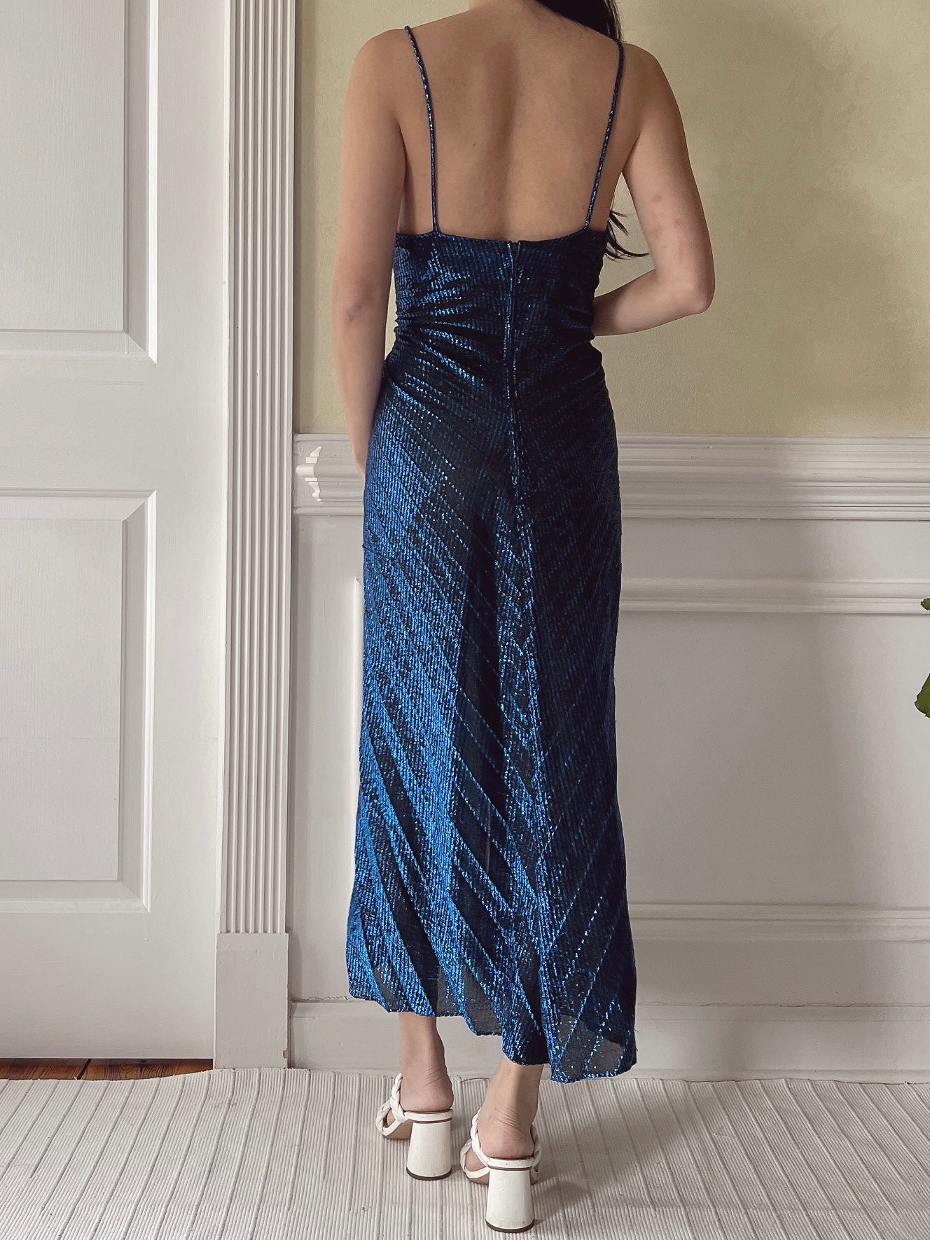 electric blue sequin dress Sequin Bodycon Dress in Royal Blue