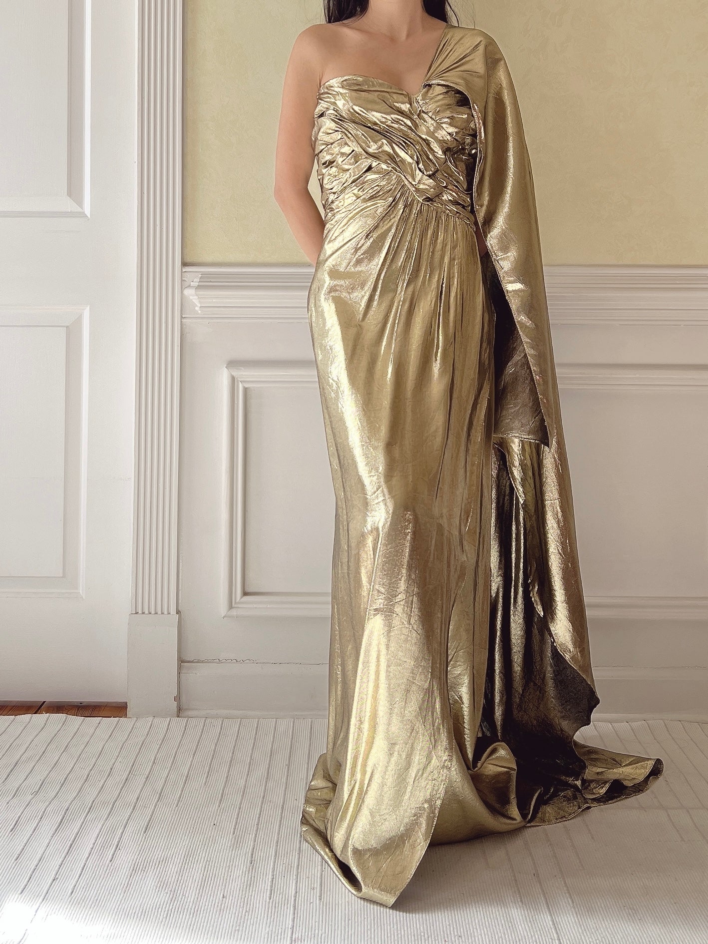 Vintage Victor Costa Lurex Gown - M/L