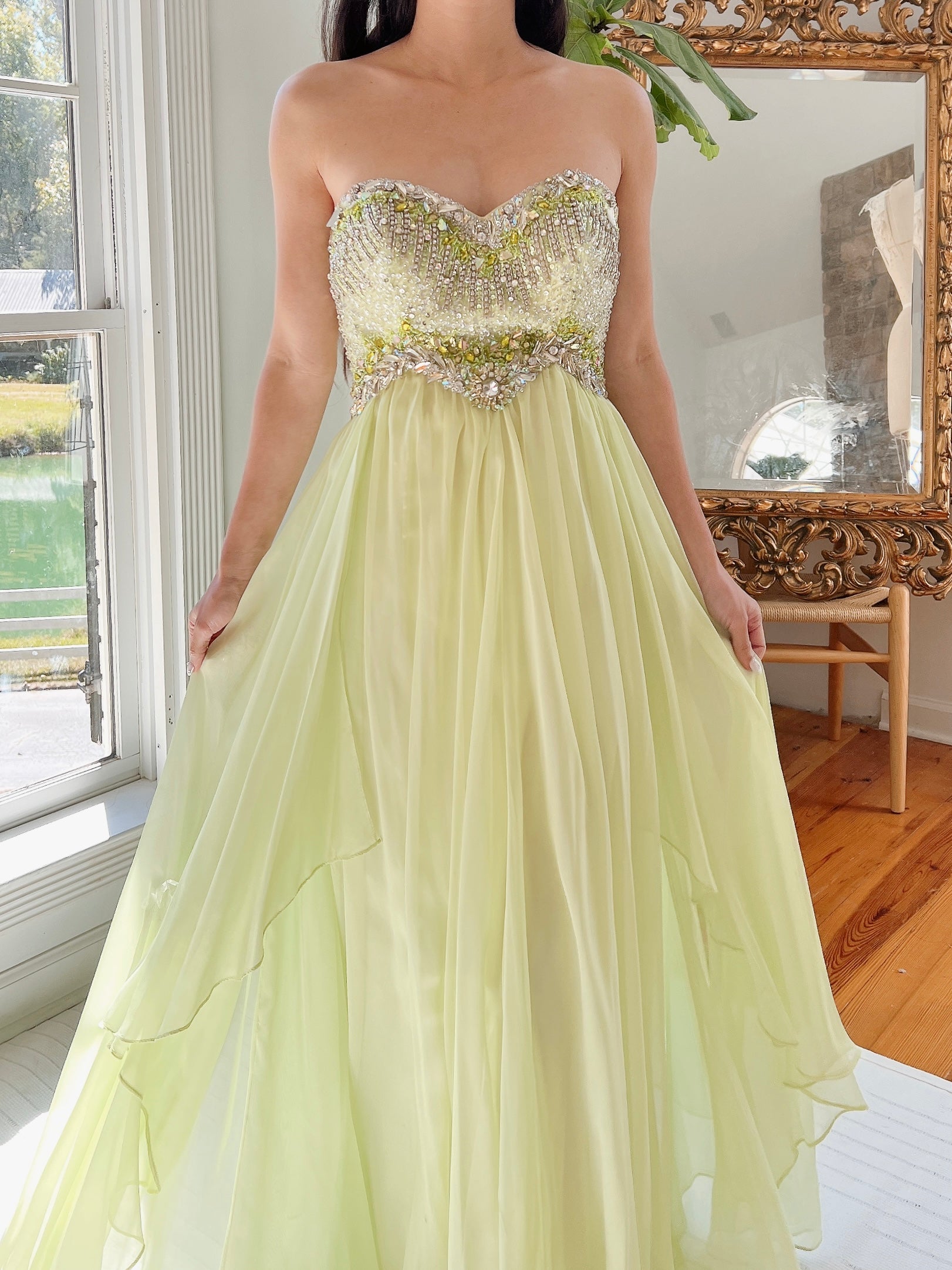 Y2K Lime Green Chiffon Dress - XS | G O S S A M E R Y2K Lime Green Chiffon Dress - XS | G O S S A M E R