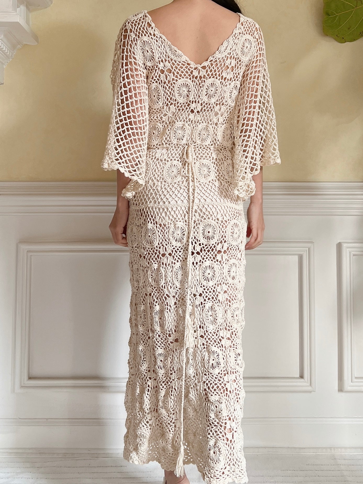 Vintage Beige Crochet Dress - S-L | G O S S A M E R Vintage Beige Crochet Dress - S-L | G O S S A M E R