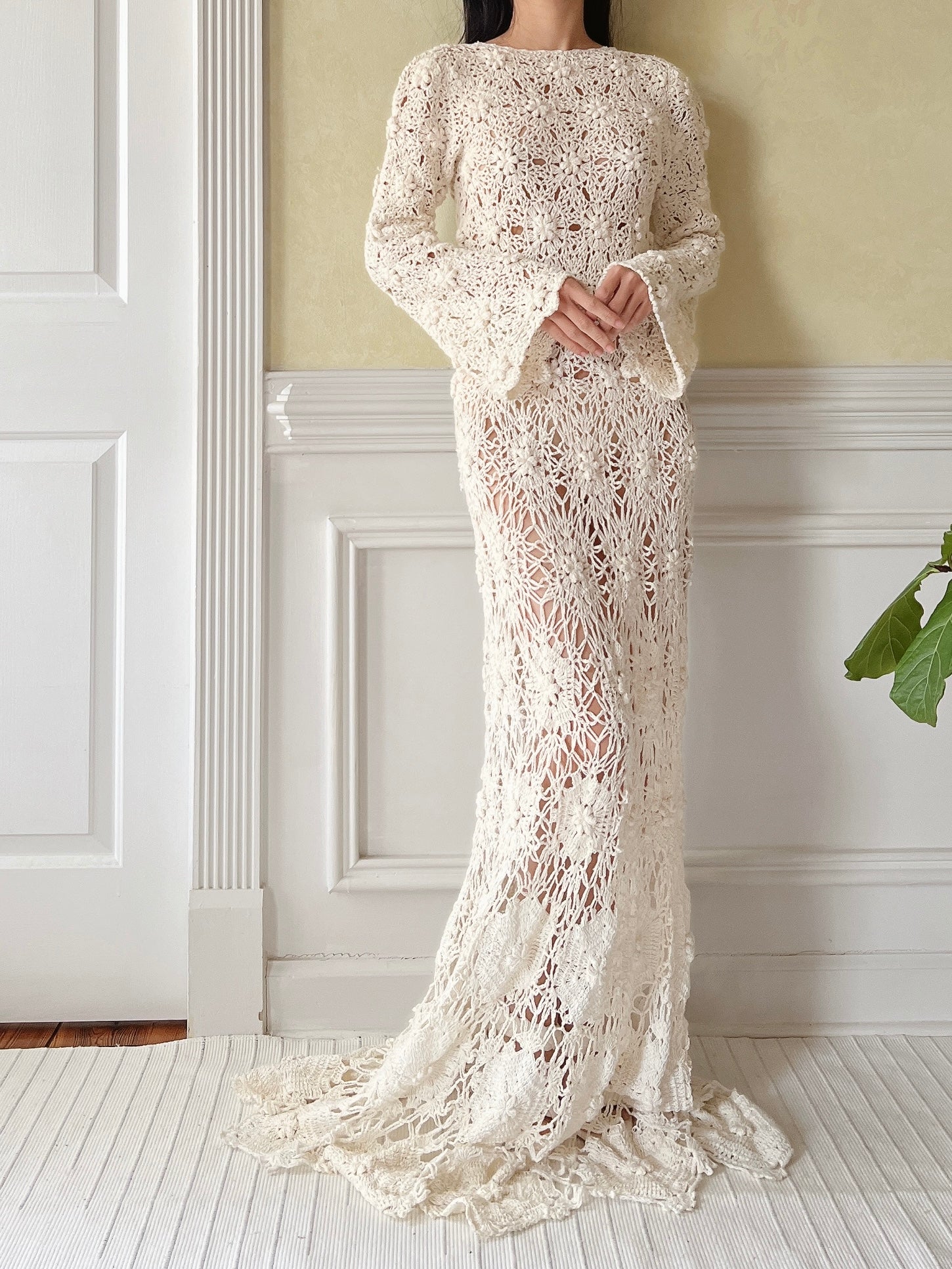 crochet dress vintage Crochet Dress Pattern Vintage 70s Crochet Maxi Dress Pattern Crochet Wedding Dress Bohemian Clothing-instant DOWNLOAD