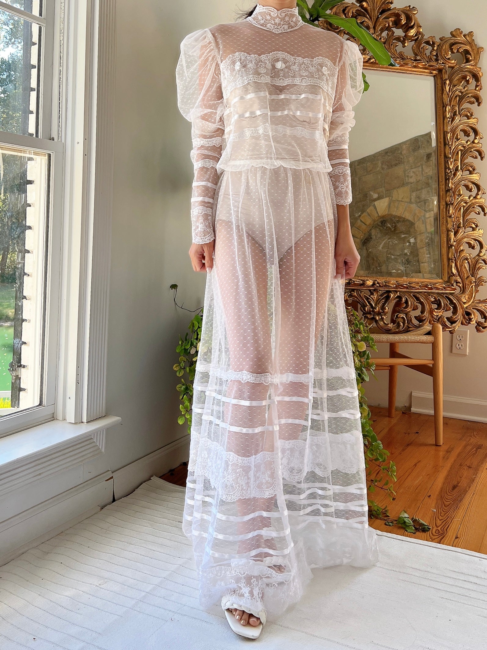 Vintage Sheer Net Dress - S/M | G O S S A M E R Vintage Sheer Net Dress - S/M | G O S S A M E R