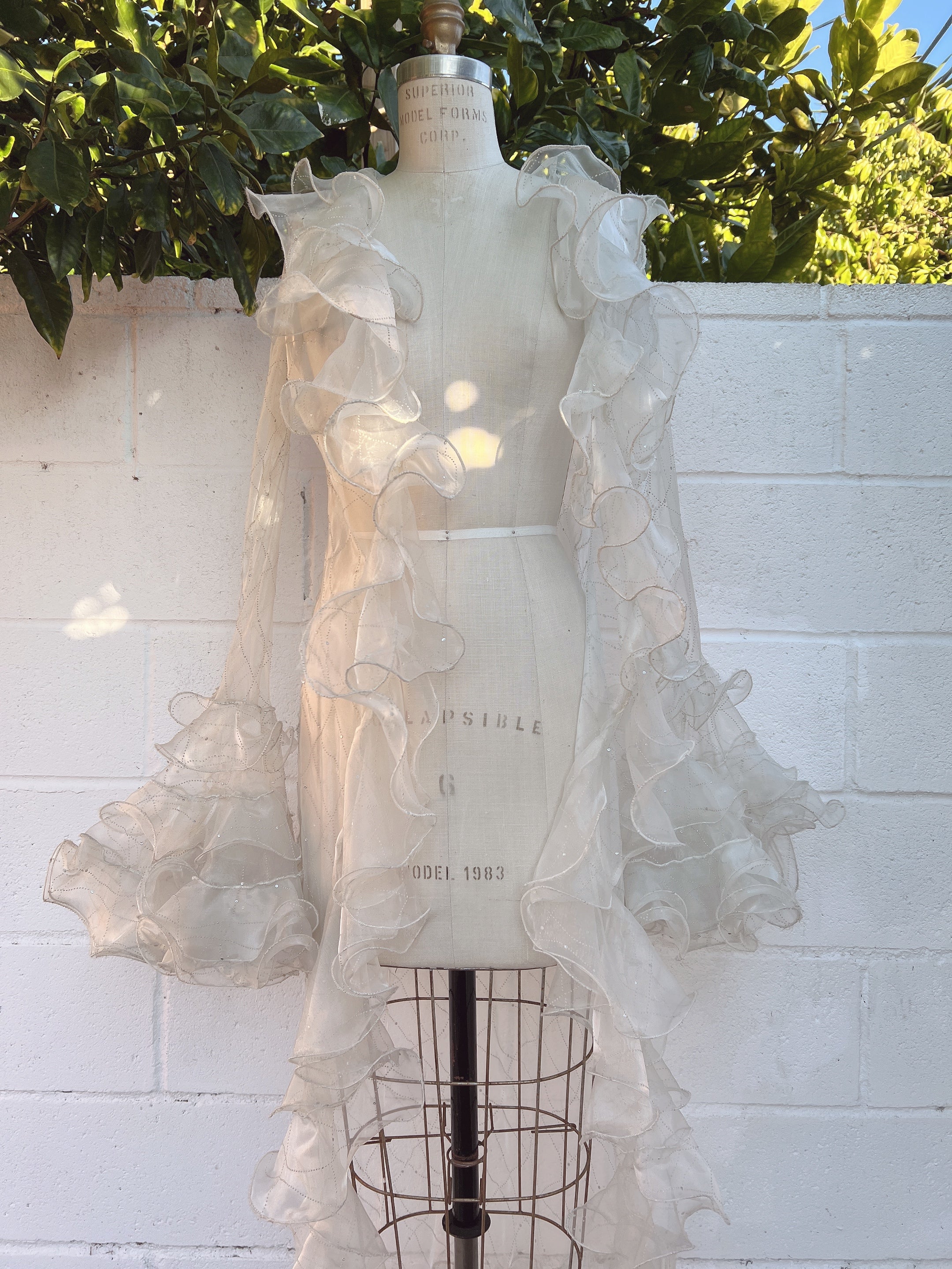 Vintage Ruffle Dressing Gown - OSFM
