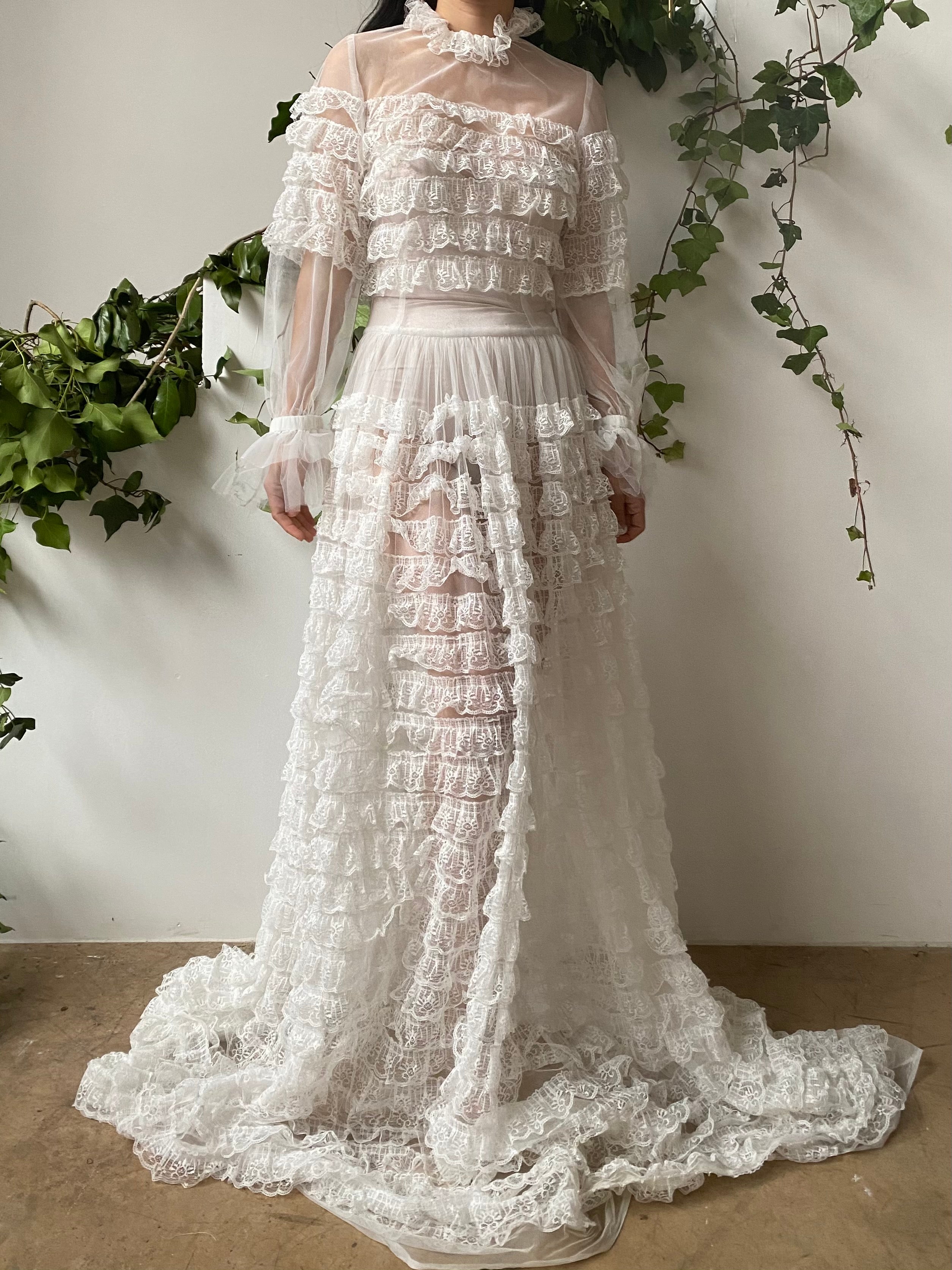 Ruffle Sheer Sheer Dress - S/M | G O S S A M E R Ruffle Sheer Sheer Dress - S/M | G O S S A M E R