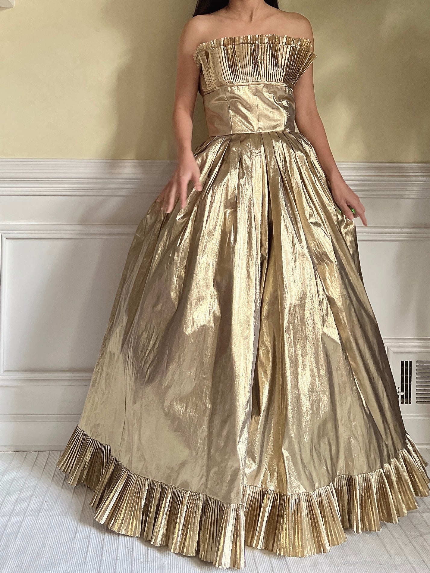 Vintage Victor Costa Gold Lurex Gown - XS/2