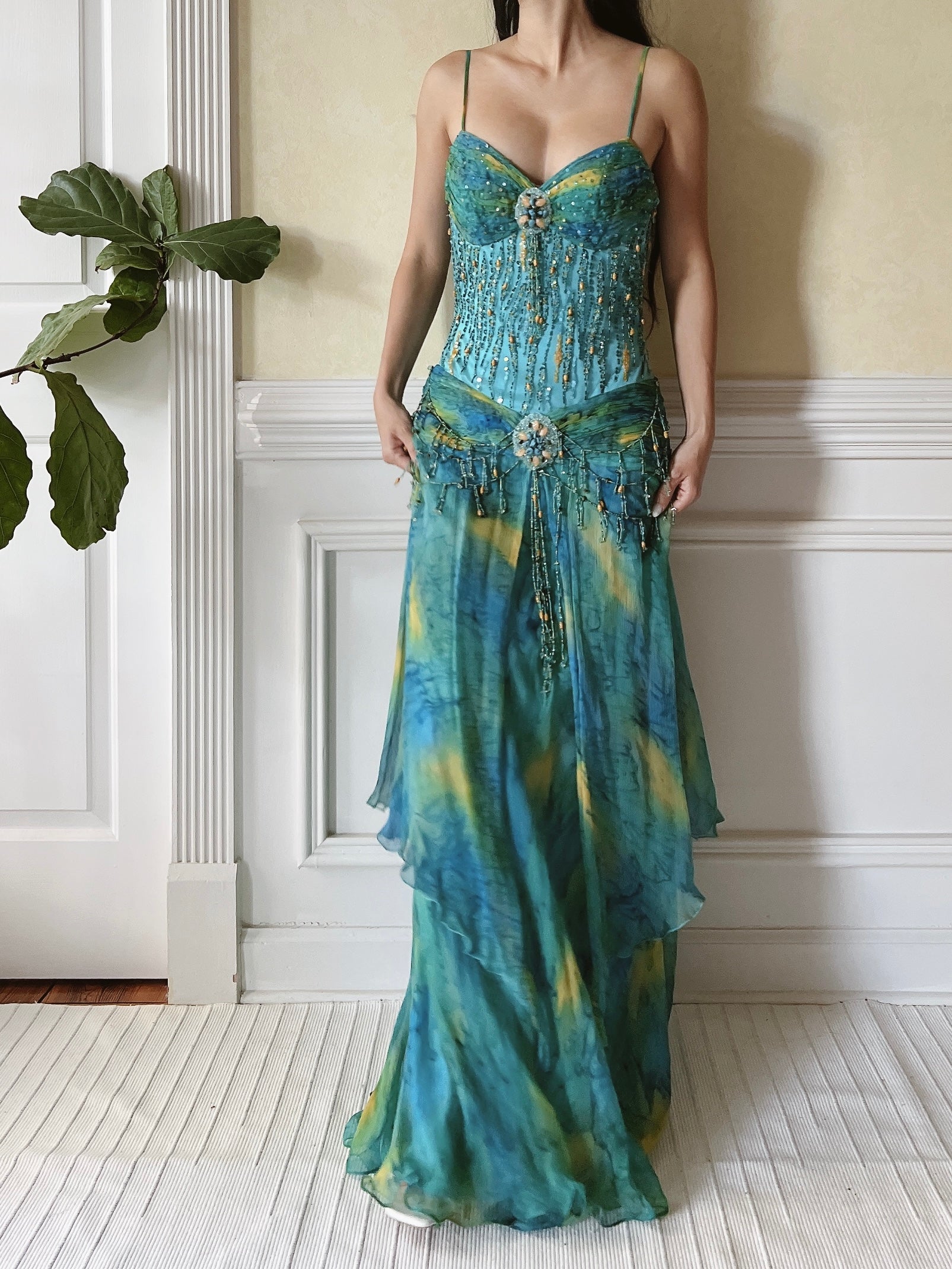 Y2K Beaded Silk Gown Y2K Beaded Silk Gown