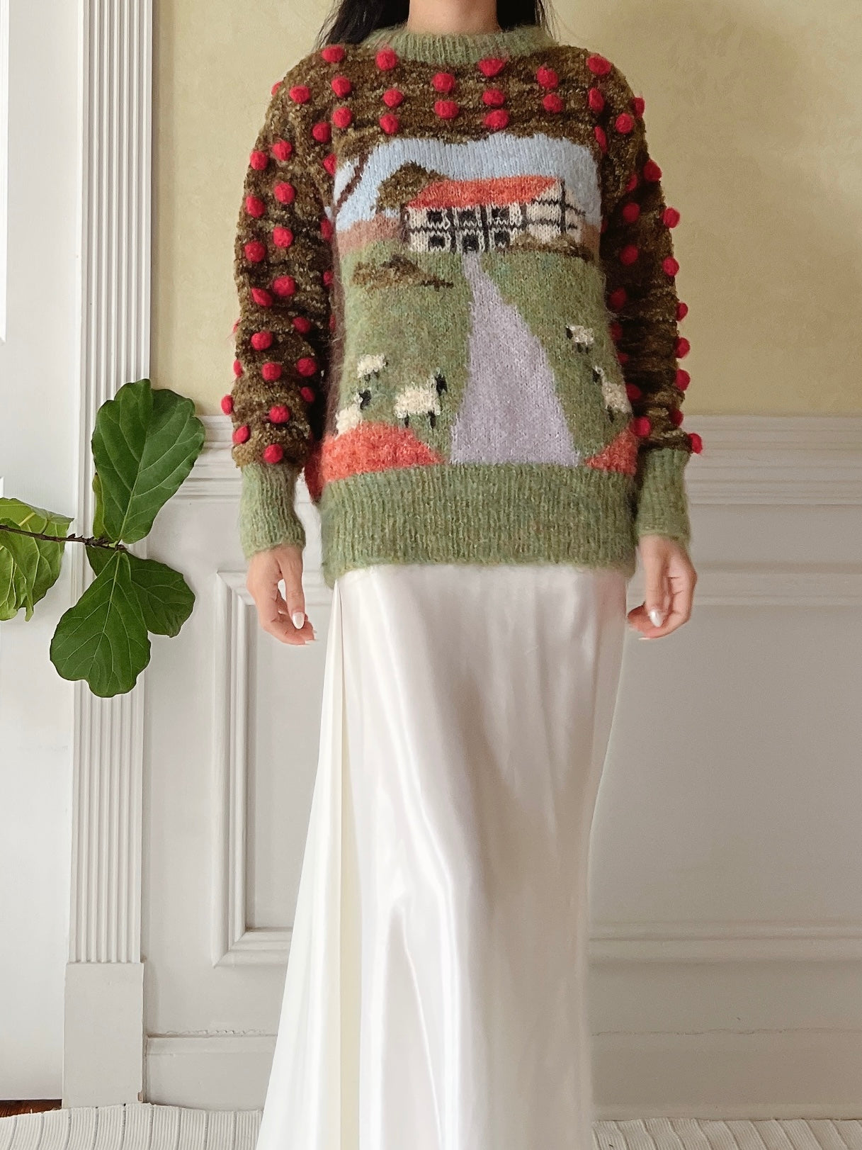 Vintage Mohair Scenic Sweater
