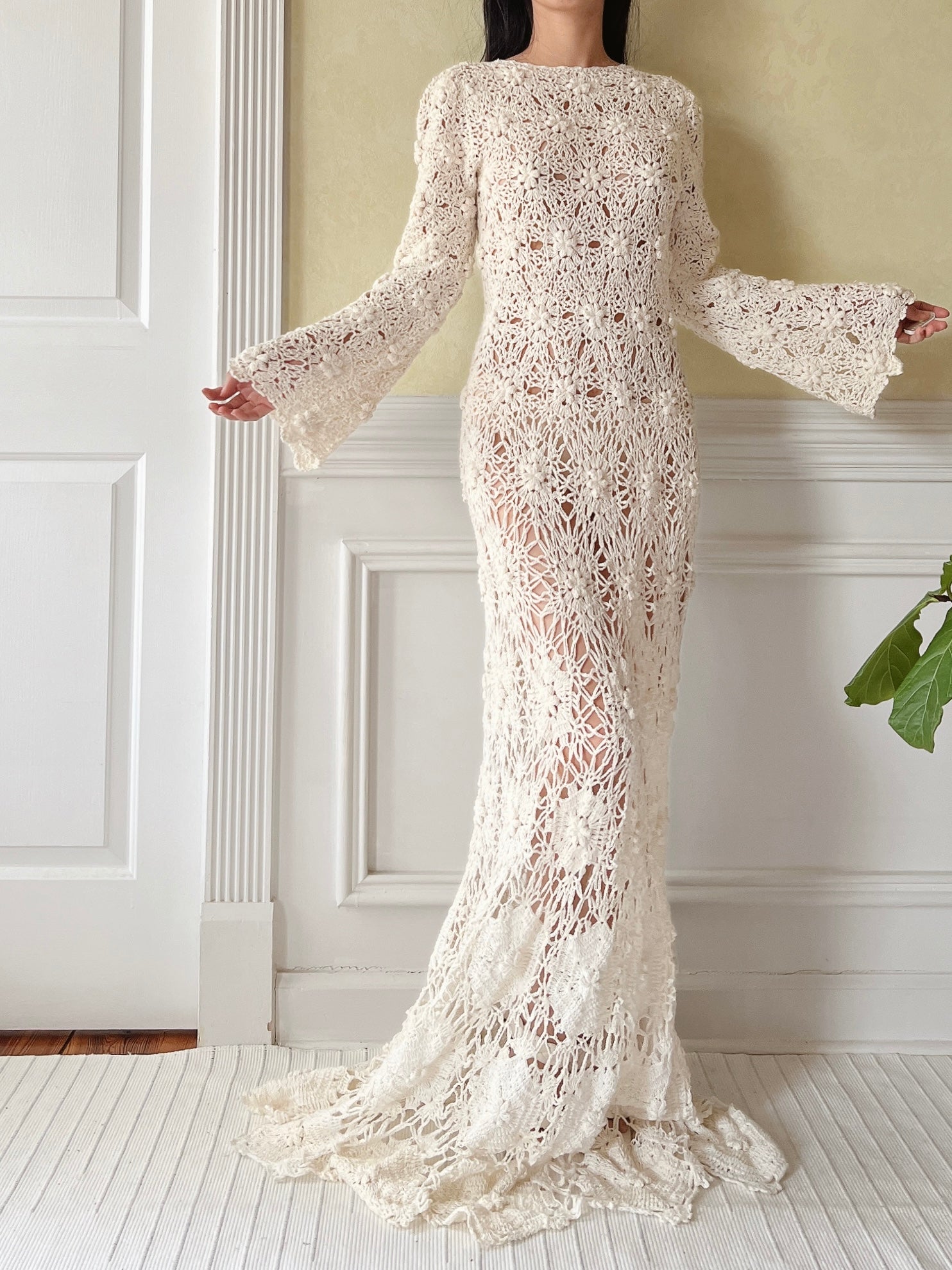 Vintage Hand Crochet Dress - S-L | G O S S A M E R Vintage Hand Crochet Dress - S-L | G O S S A M E R