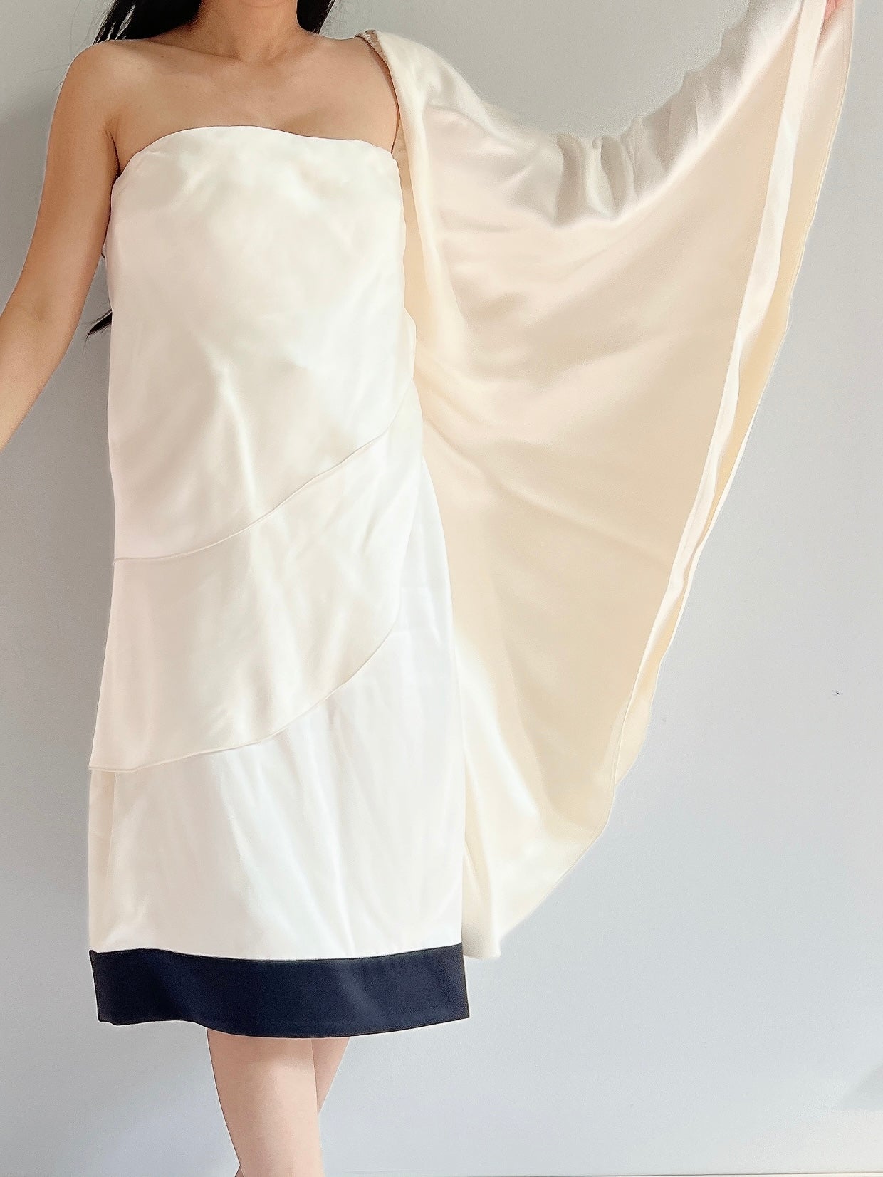 Vintage Giorgio Armani Silk Tiered Dress - L/45