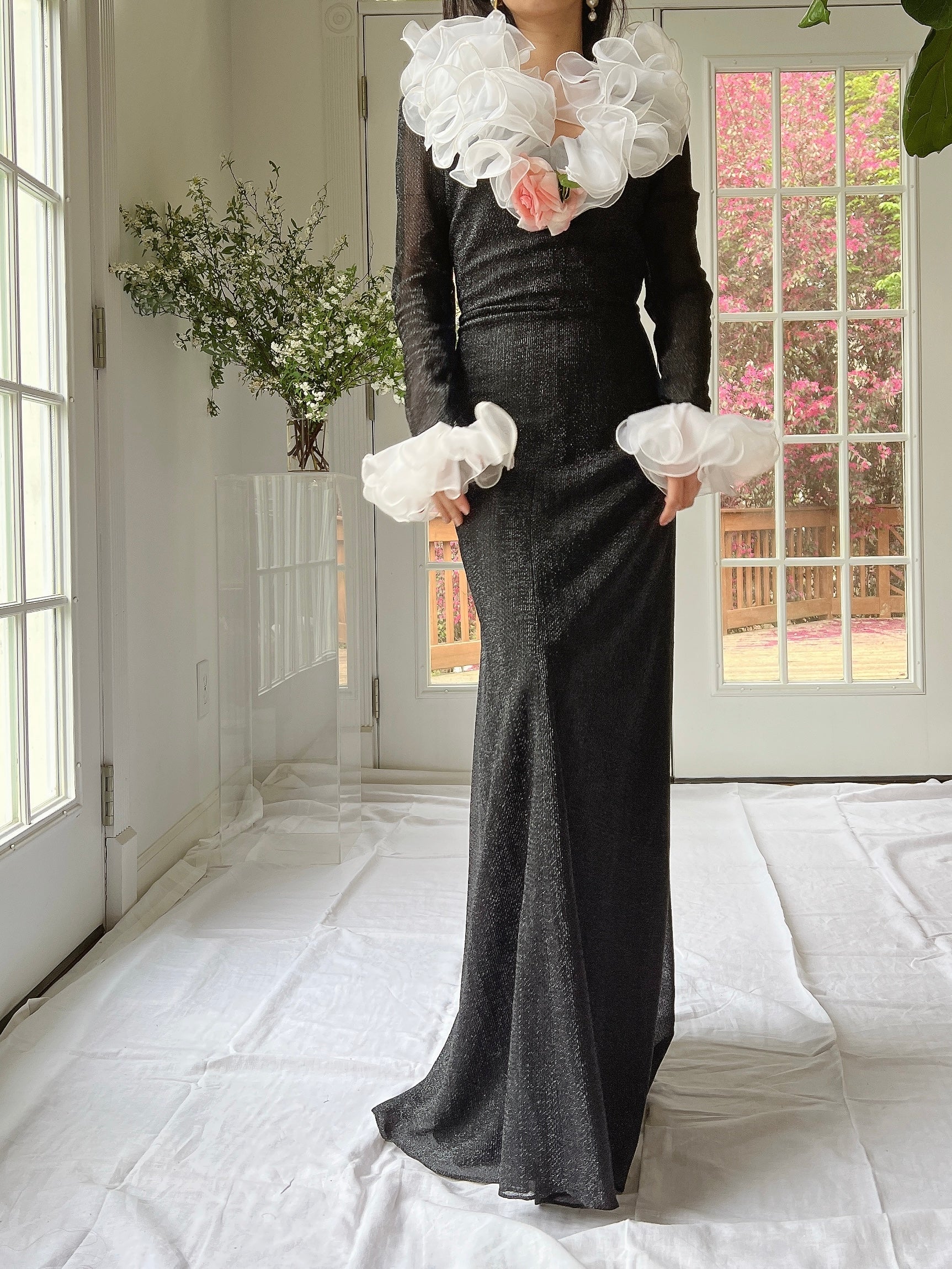 1970s Lurex Ruffle Gown - M | G O S S A M E R 1970s Lurex Ruffle Gown - M | G O S S A M E R