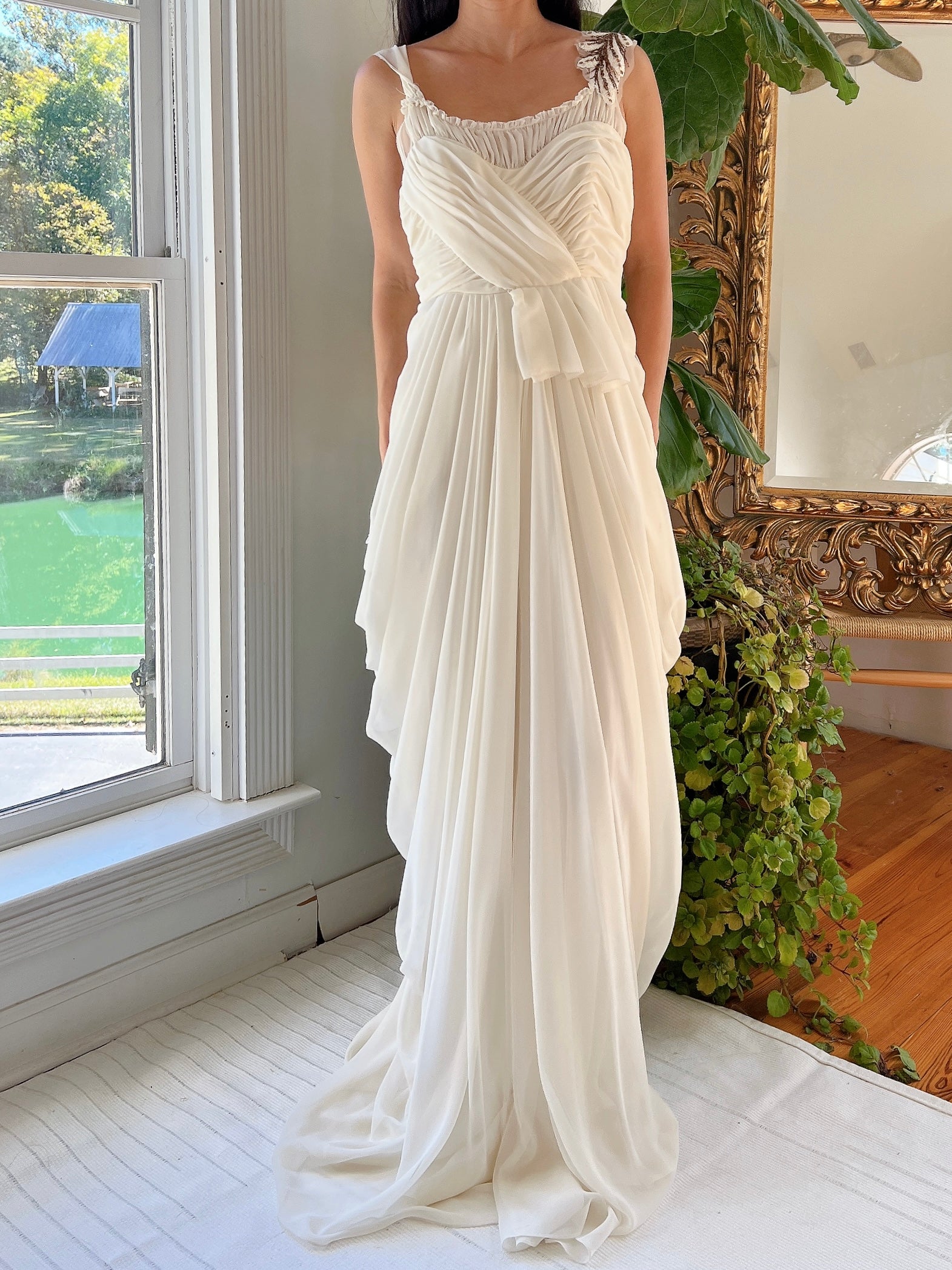 Vintage Vera Wang Chiffon Draped Gown - XS/S Vintage Vera Wang Chiffon Draped Gown - XS/S