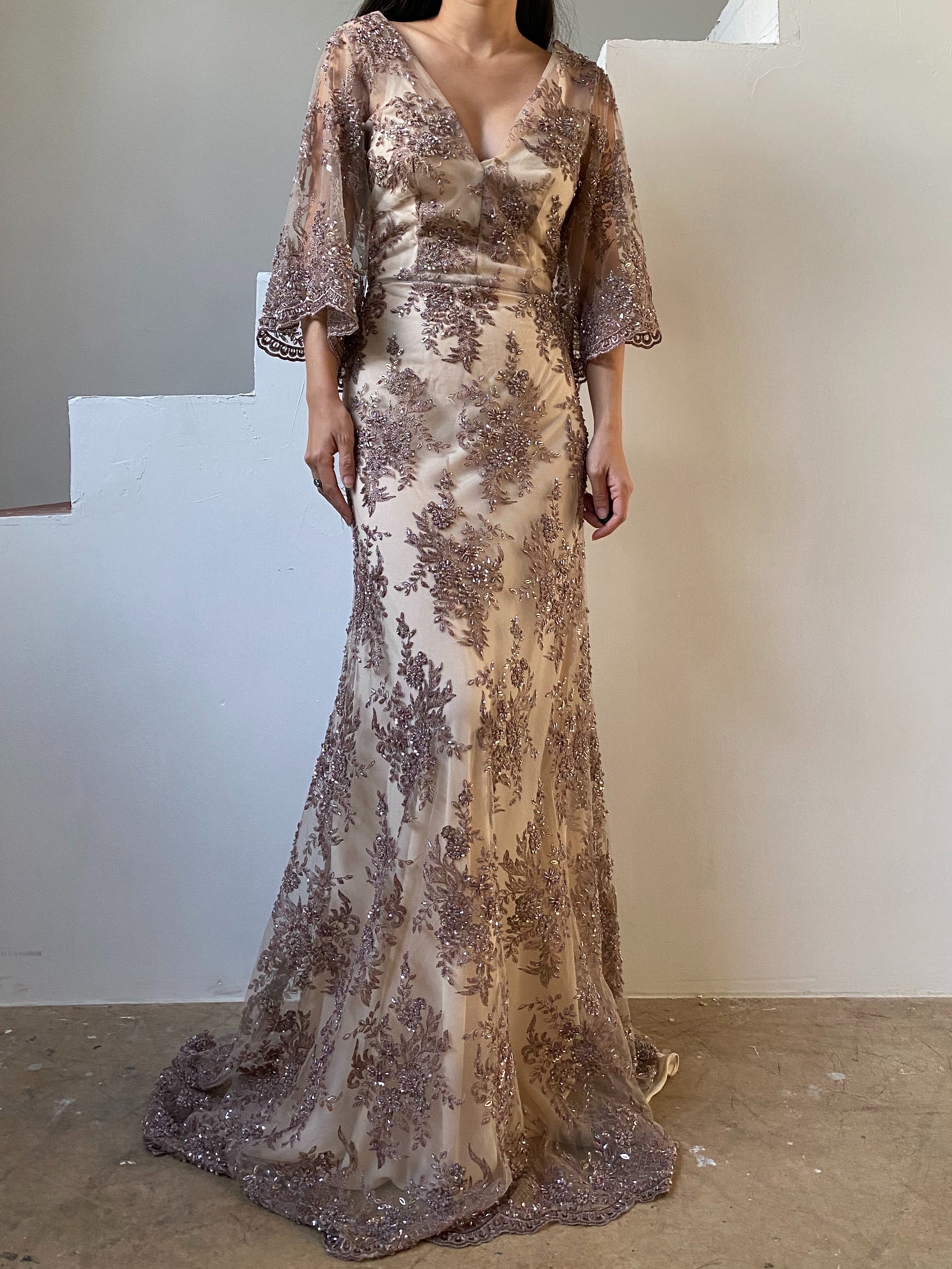 GOSSAMER Lavender Beaded Gown - 4/6 | G O S S A M E R GOSSAMER Lavender Beaded Gown - 4/6 | G O S S A M E R