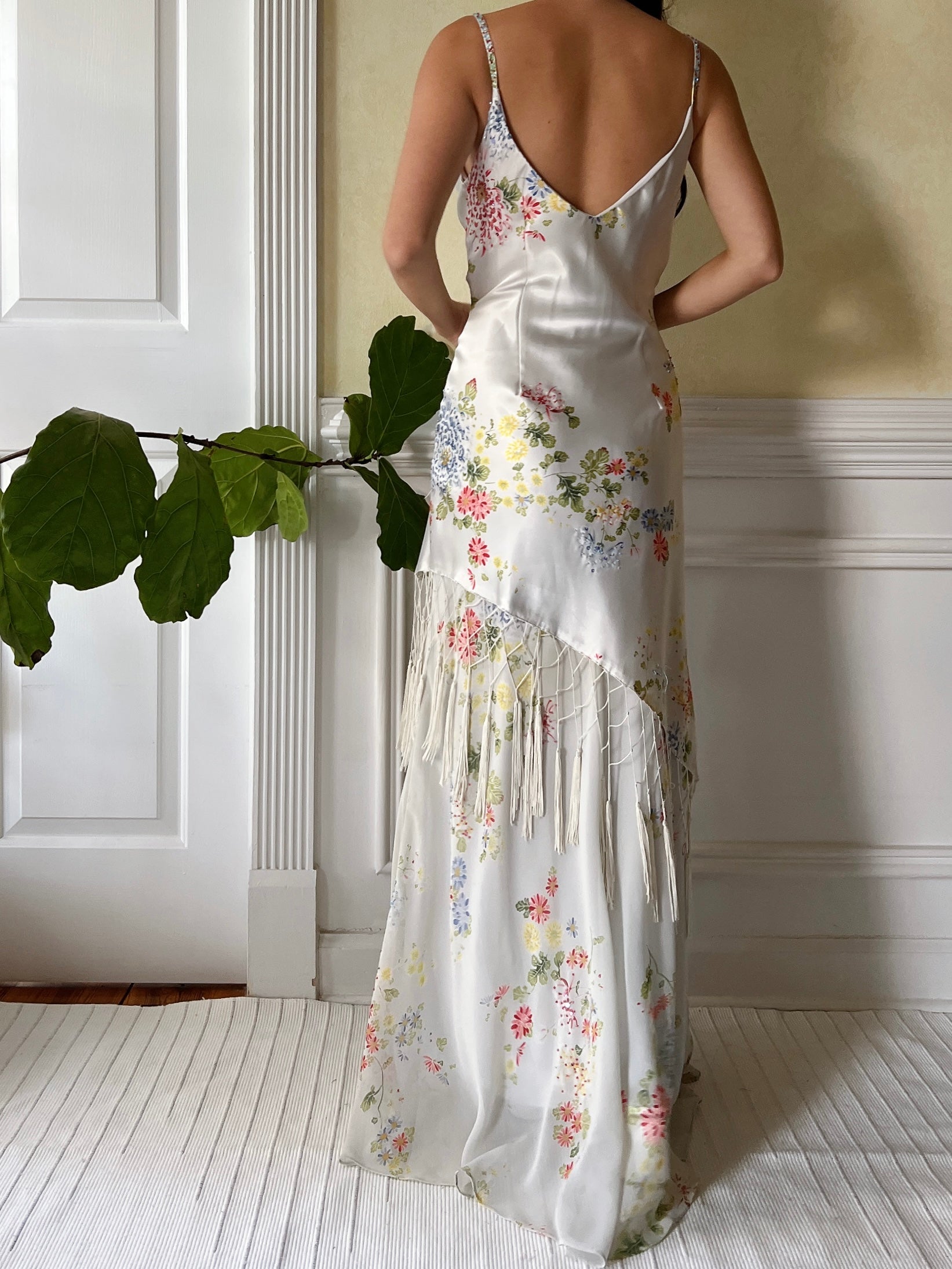 Y2K Satin Beaded Dress - S/M | G O S S A M E R Y2K Satin Beaded Dress - S/M | G O S S A M E R