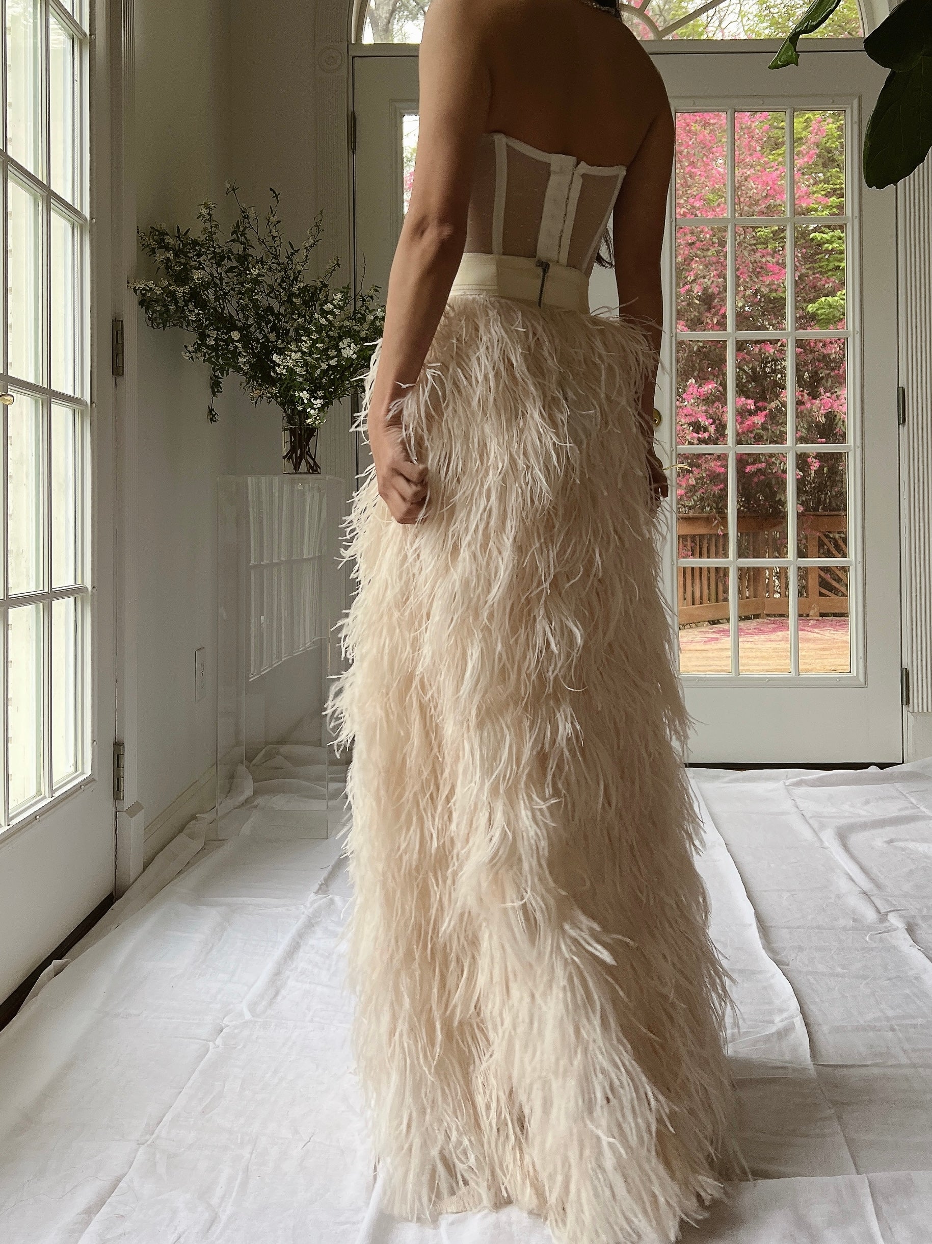 The Allure of Long Feather Skirts