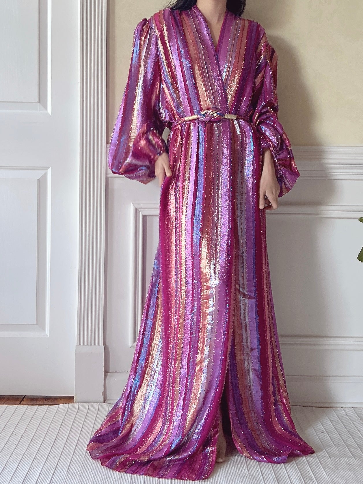 Vintage Victor Costa Lurex Gown - M/L