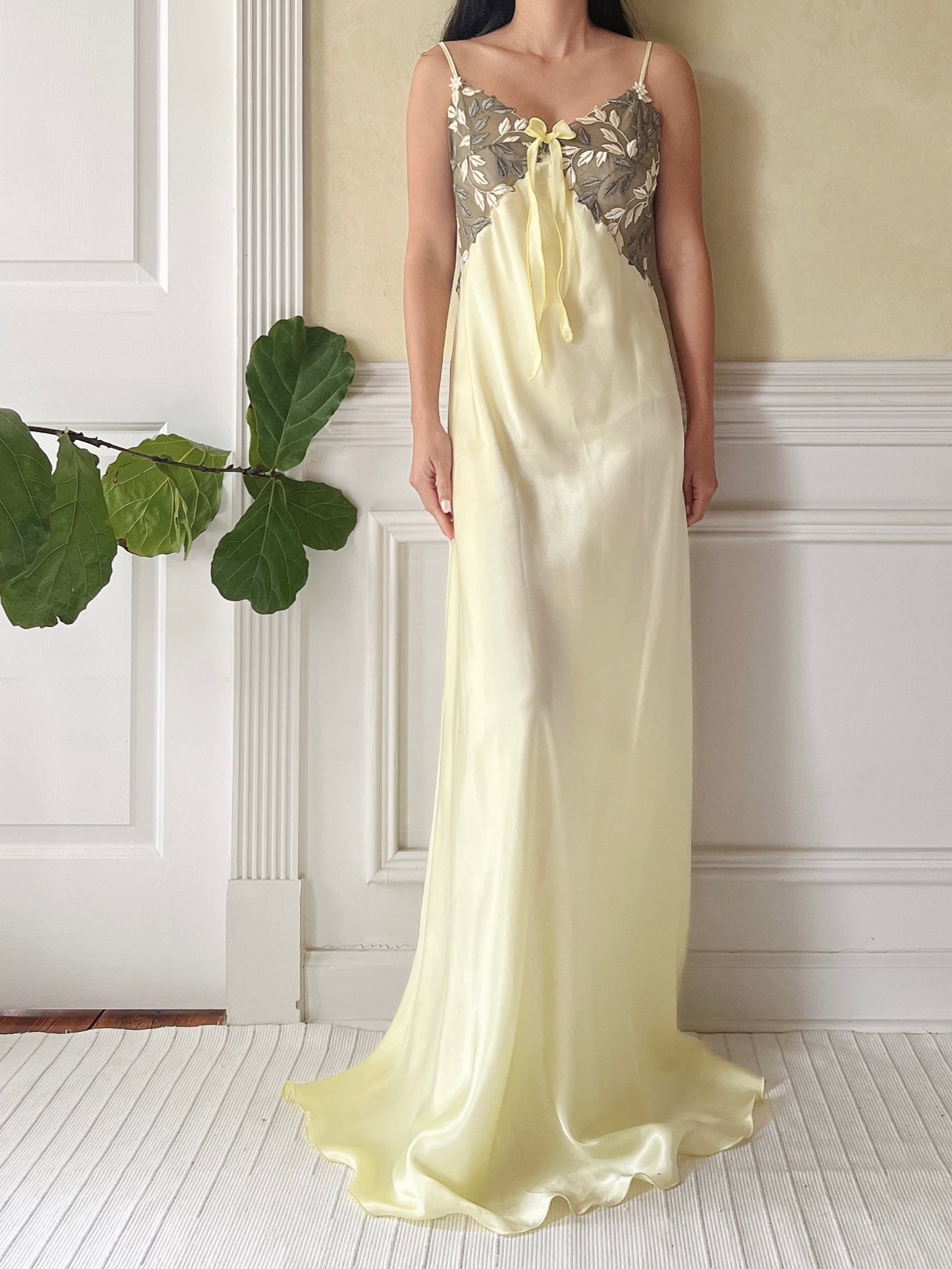 Vintage Lime Green Satin Slip Dress - M | G O S S A M E R Vintage Lime Green Satin Slip Dress - M | G O S S A M E R