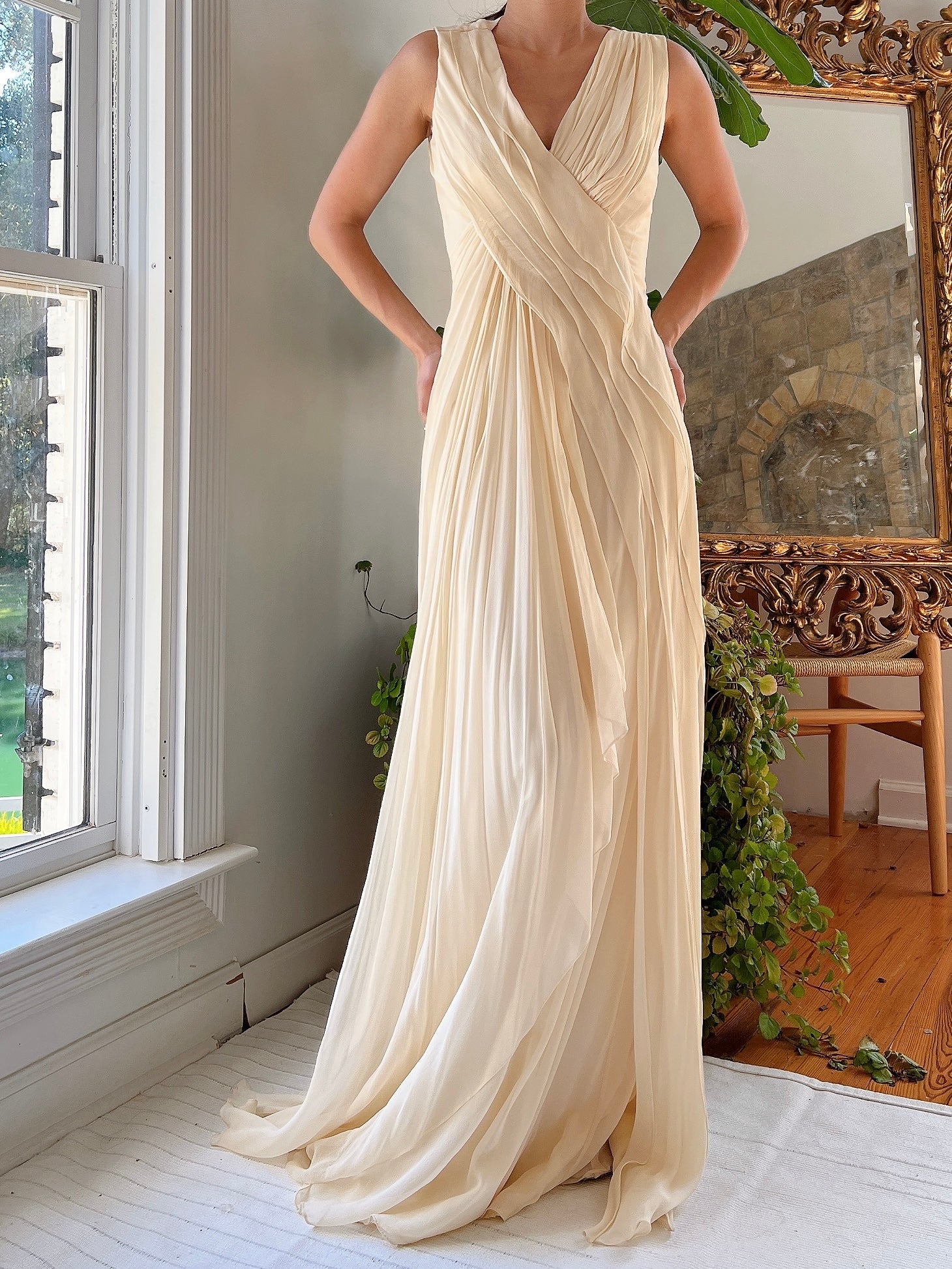 silk layered dress Italian Silk Tiered Dress