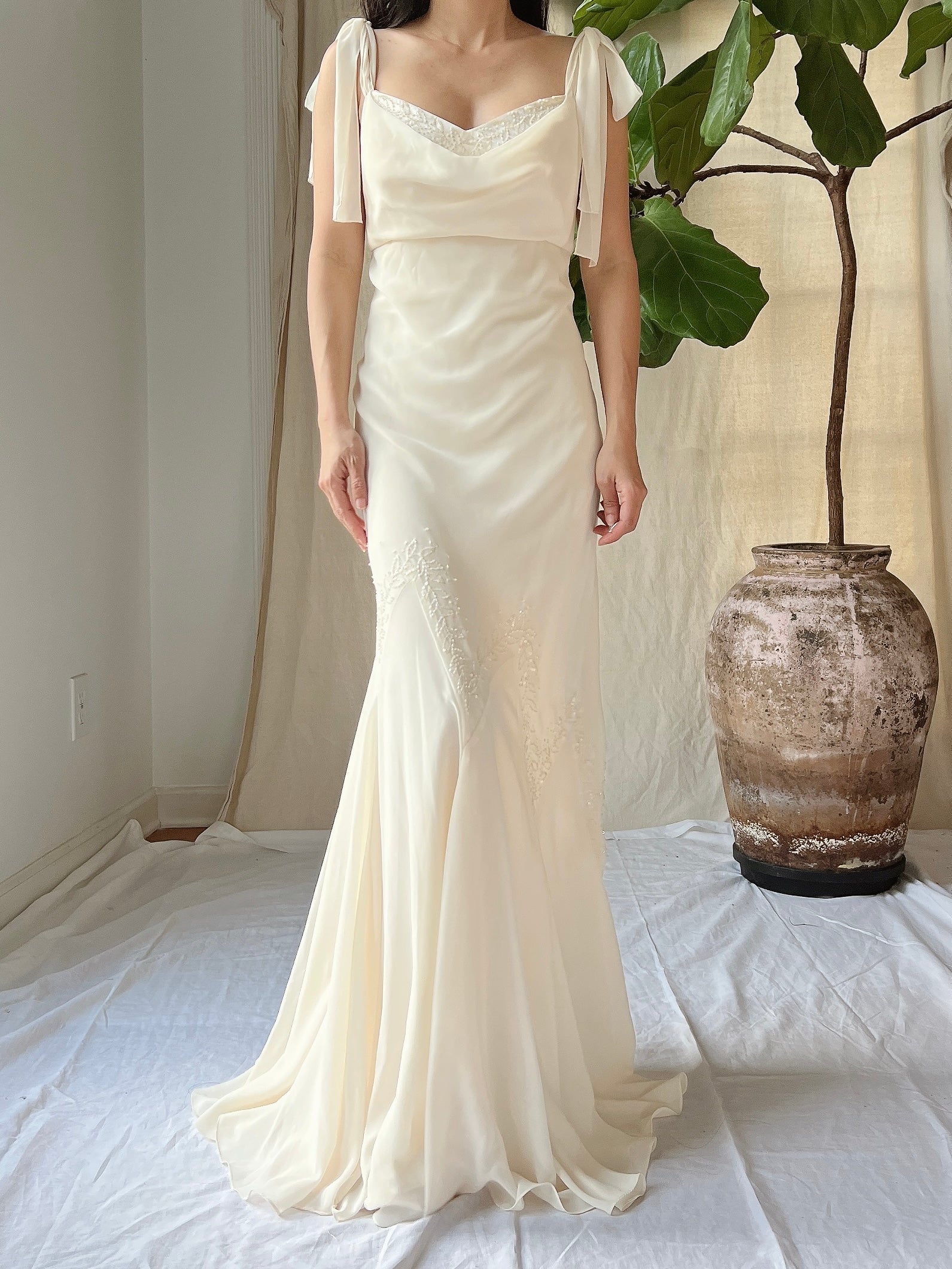 Vintage Chiffon Bias Cut Dress - S/M (4-6) | G O S S A M E R Vintage Chiffon Bias Cut Dress - S/M (4-6) | G O S S A M E R